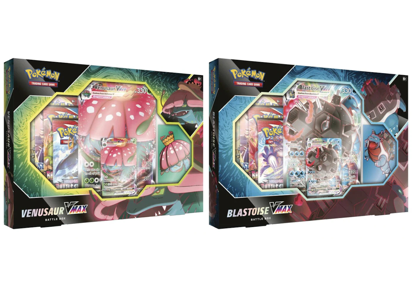 Pokemon Tcg Blastoise Vmax/ Venusaur Vmax Battle Box Bundle