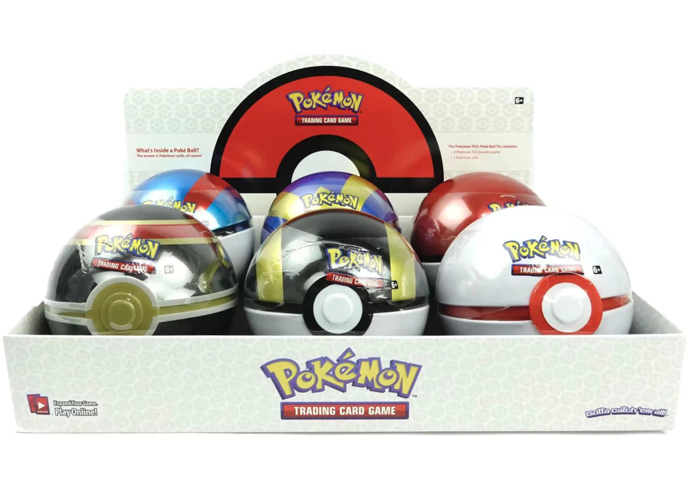 2021 Pokemon Tcg Poke Ball Tin Case (6 Tins)