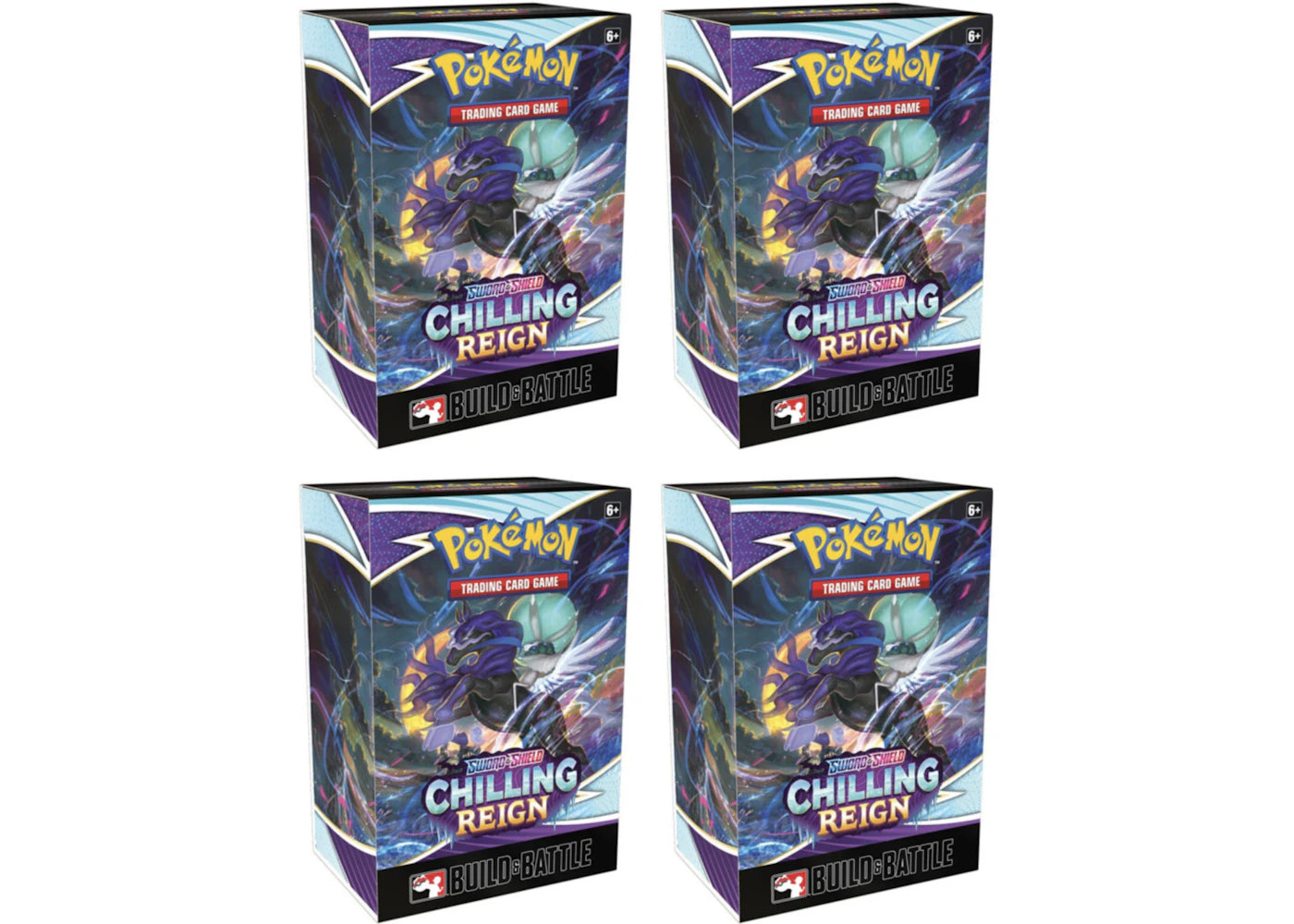 Pokemon Tcg Sword & Shield Chilling Reign Build & Battle Box 4X Lot