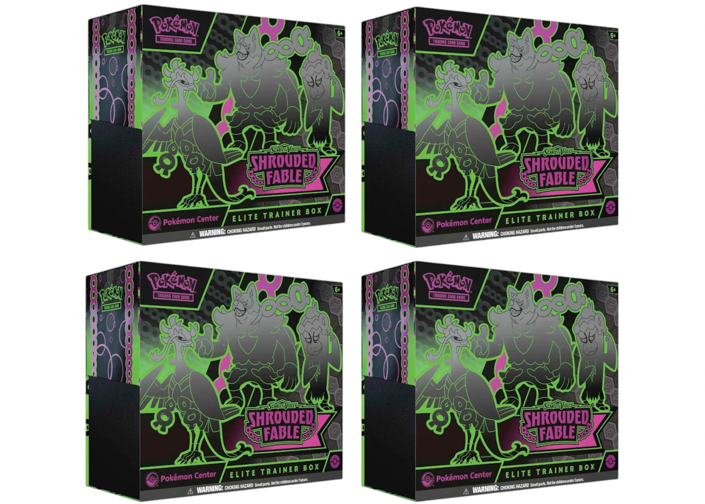 2024 Pokemon Scarlet & Violet Shrouded Fable Pokemon Center Elite Trainer Box 4X Lot