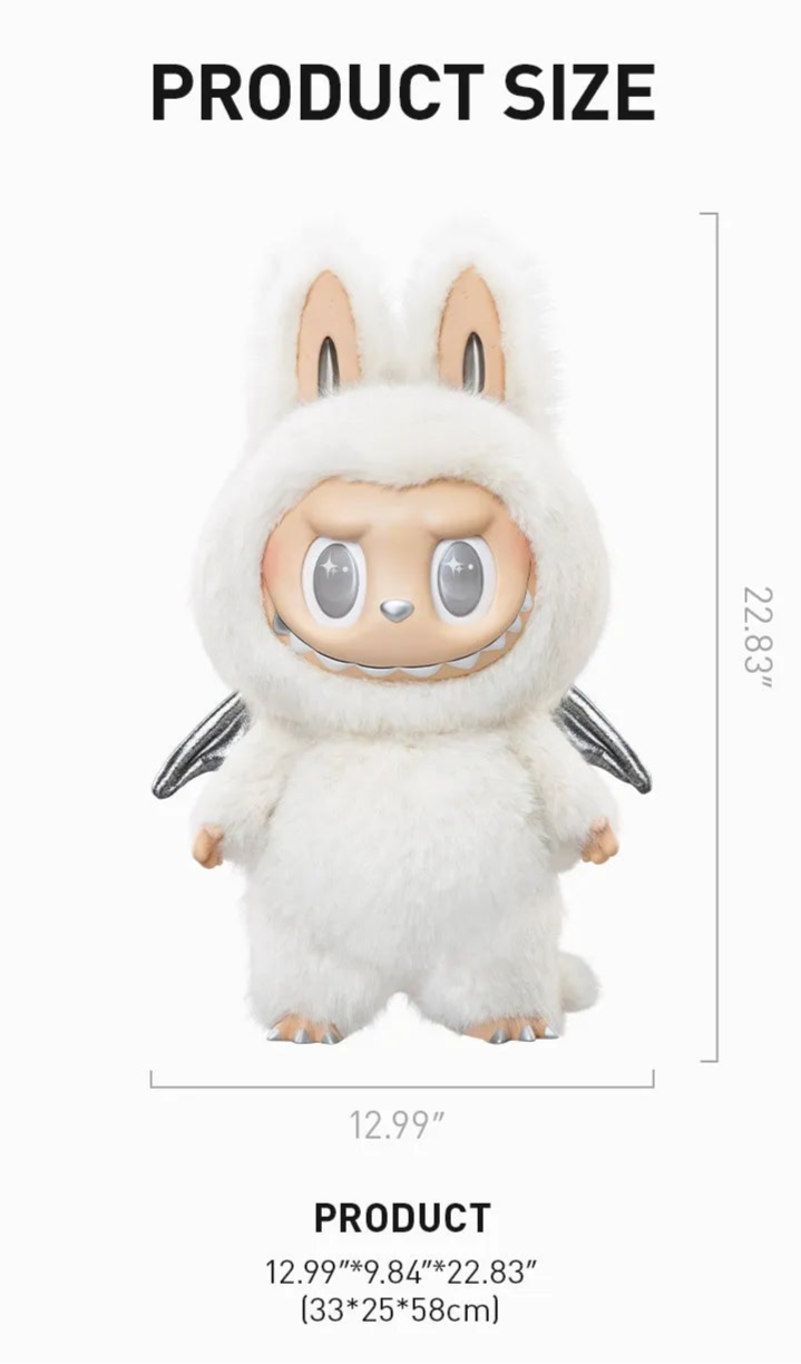 Pop Mart The Monsters Angel in Clouds Vinyl Plush Doll ZIMOMO | Tote Bag Included