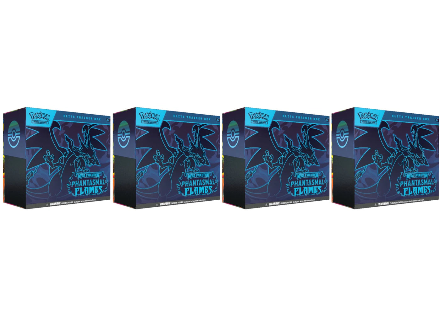 2025 Pokemon Mega Evolution Phantasmal Flames Elite Trainer Box 4X Lot