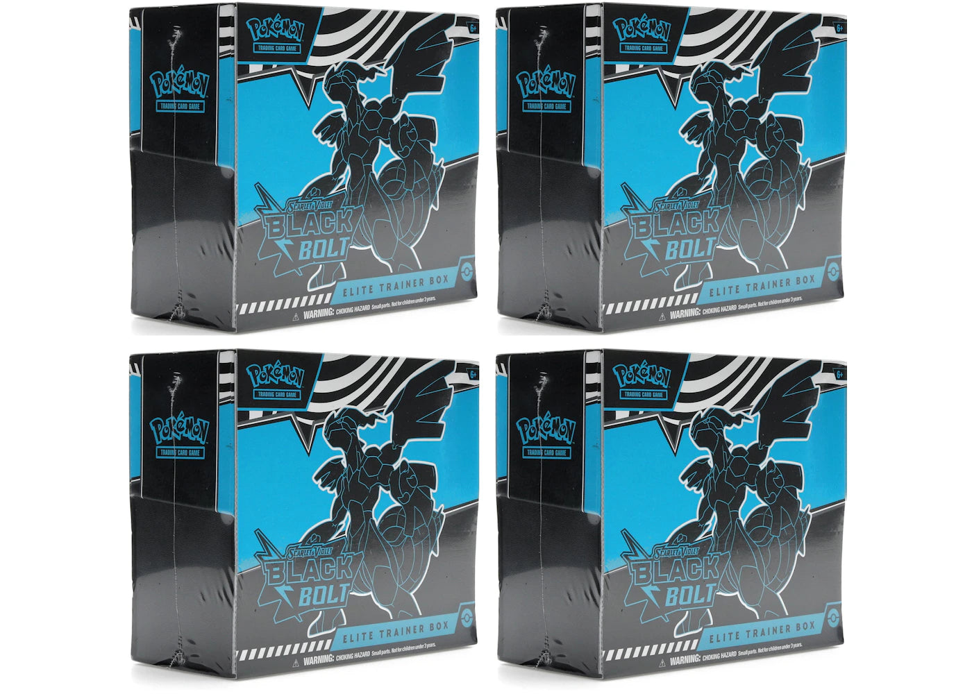 2025 Pokemon Scarlet & Violet Black Bolt Elite Trainer Box 4X Lot