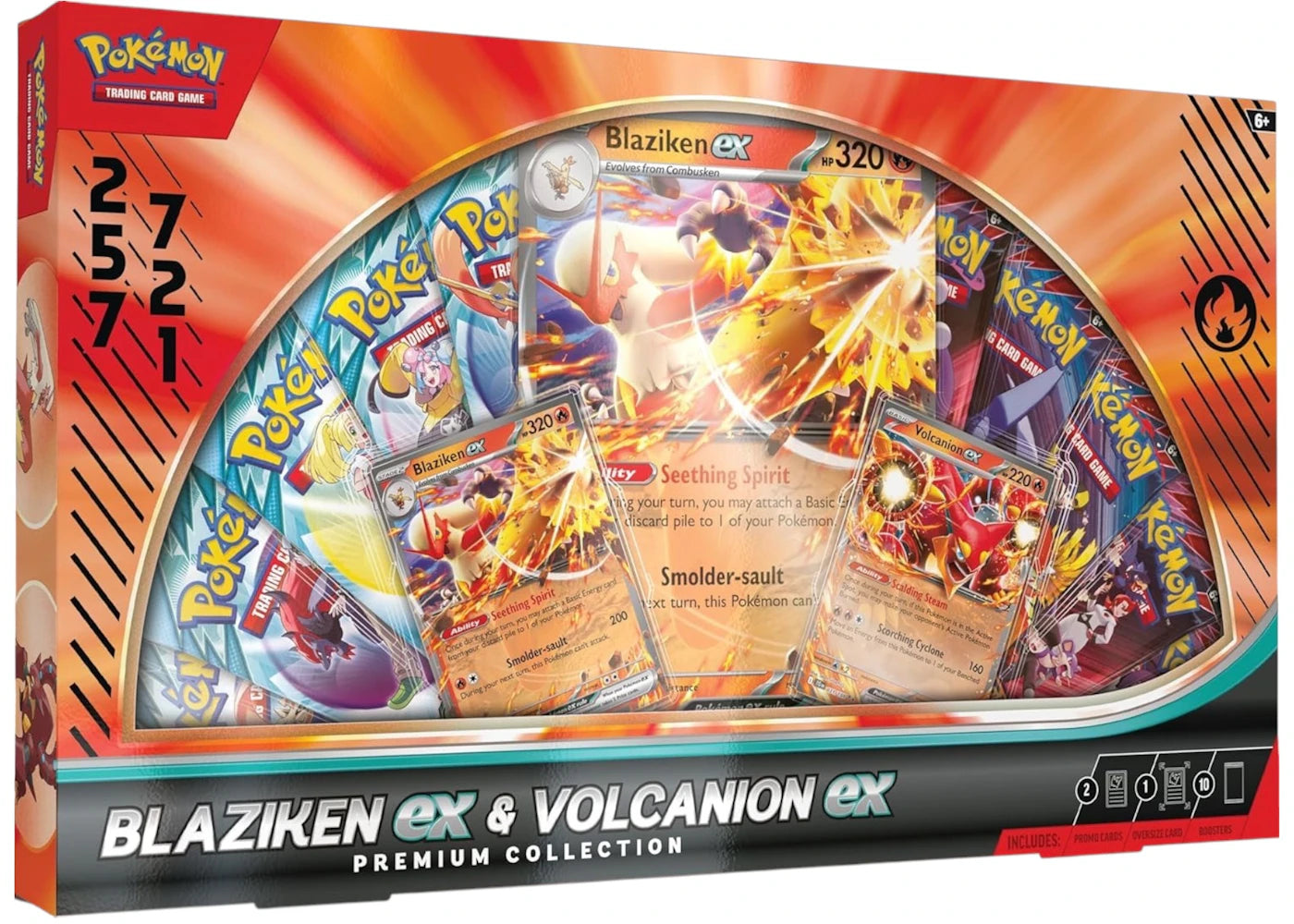 2025 Pokemon Scarlet & Violet Blaziken Ex & Volcanion Ex Premium Collection Box