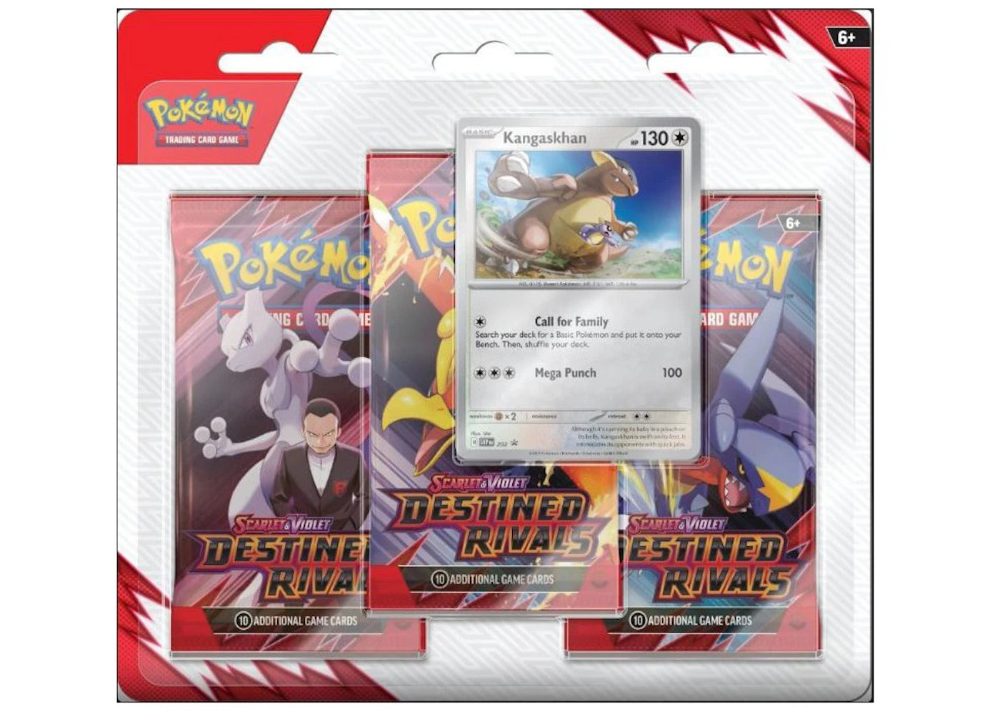 2025 Pokemon Scarlet & Violet Destined Rivals Kangaskhan 3 Pack Bliste   Kicks Machine