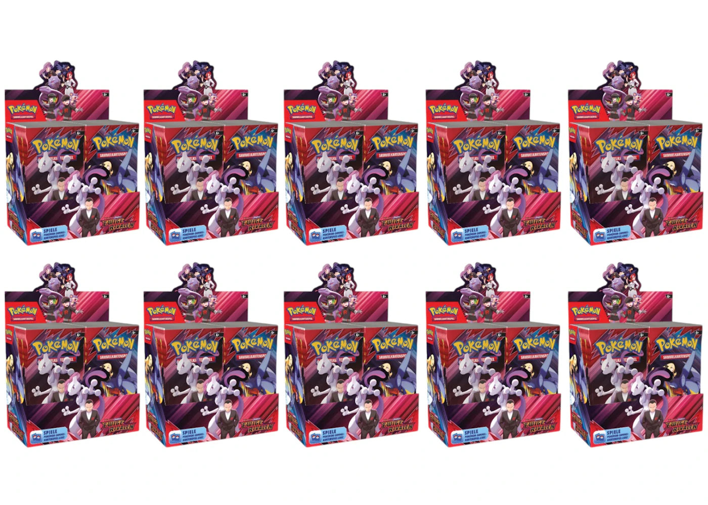 2025 Pokemon Scarlet & Violet Destined Rivals Booster Box 10X Lot (German)