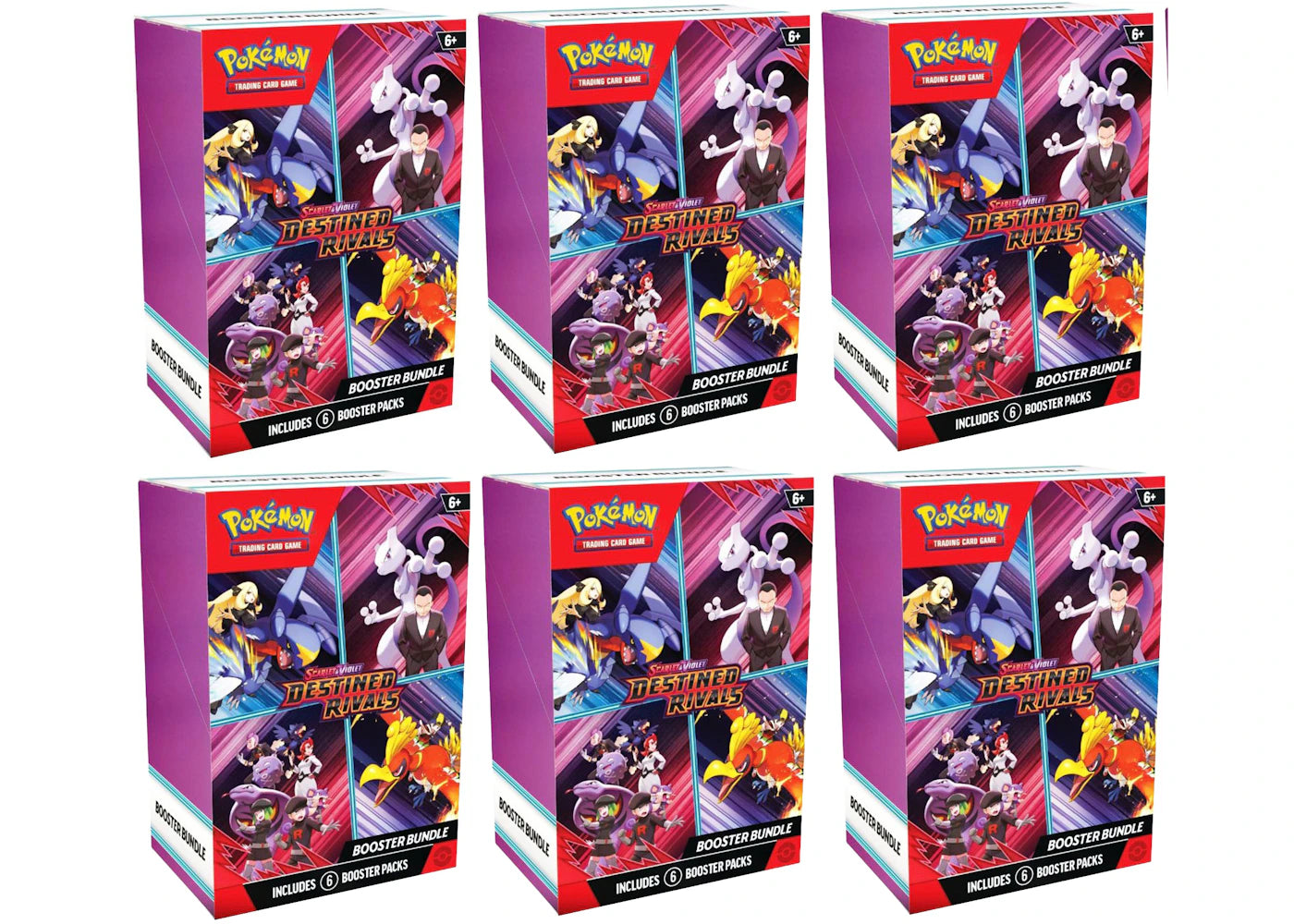 2025 Pokemon Scarlet & Violet Destined Rivals Booster Bundle 6X Lot
