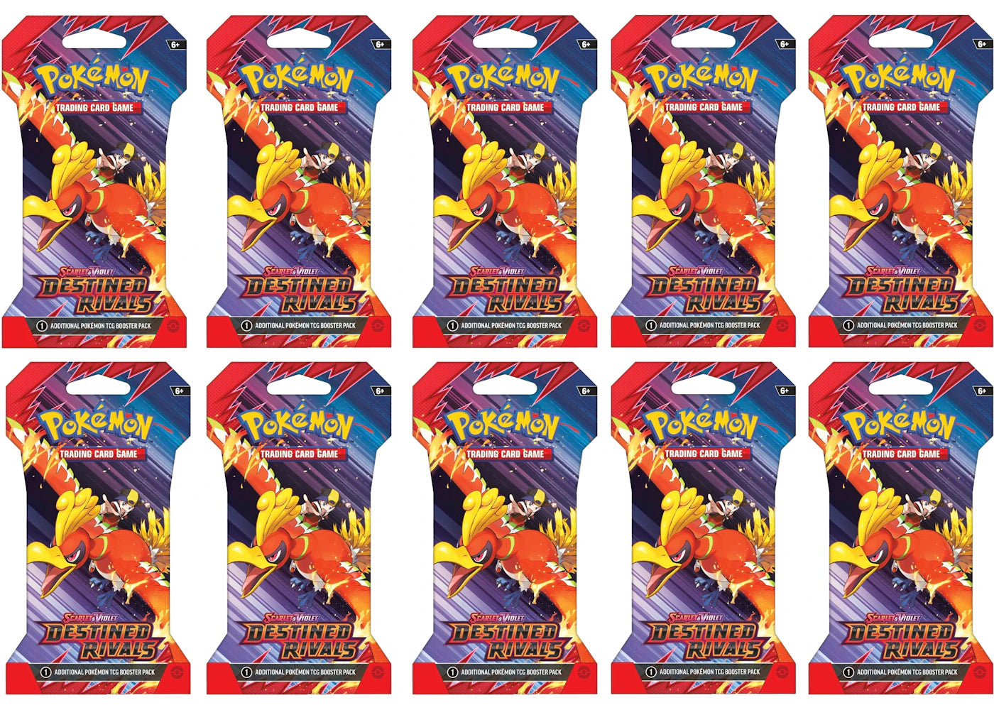 2025 pokémon scarlet & violet destined rivals booster box 2025 Pokemon Scarlet & Violet Destined Rivals Booster Pack 10X Lot Art – Kicks Machine