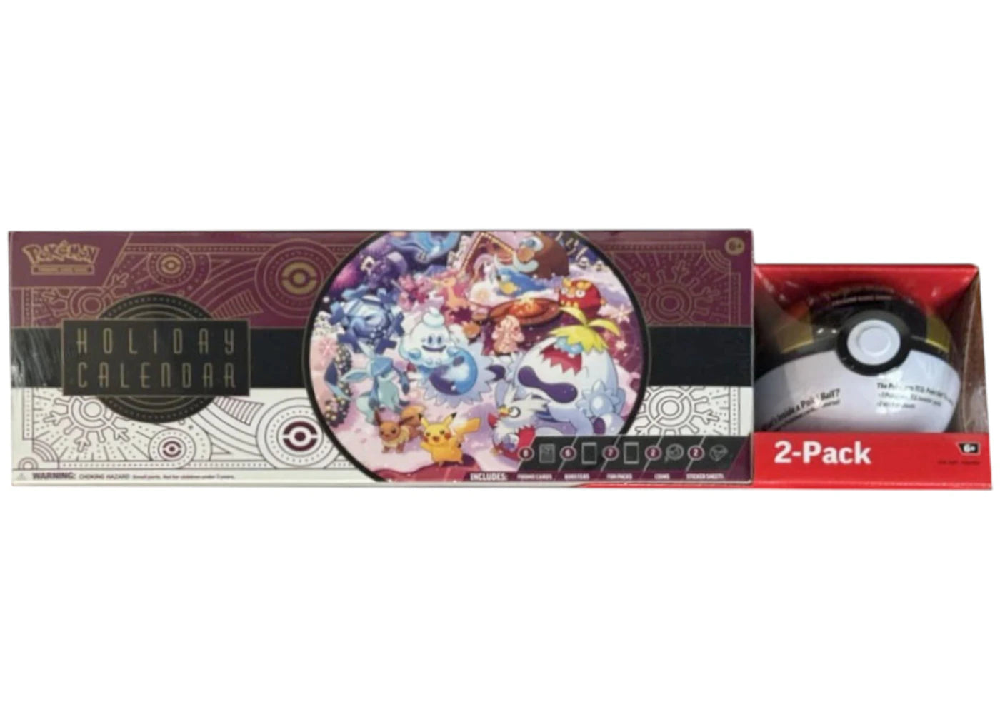2025 Pokemon Scarlet & Violet Holiday Calendar + Pokeball Costco Bundle (Pokeball Color May Vary)