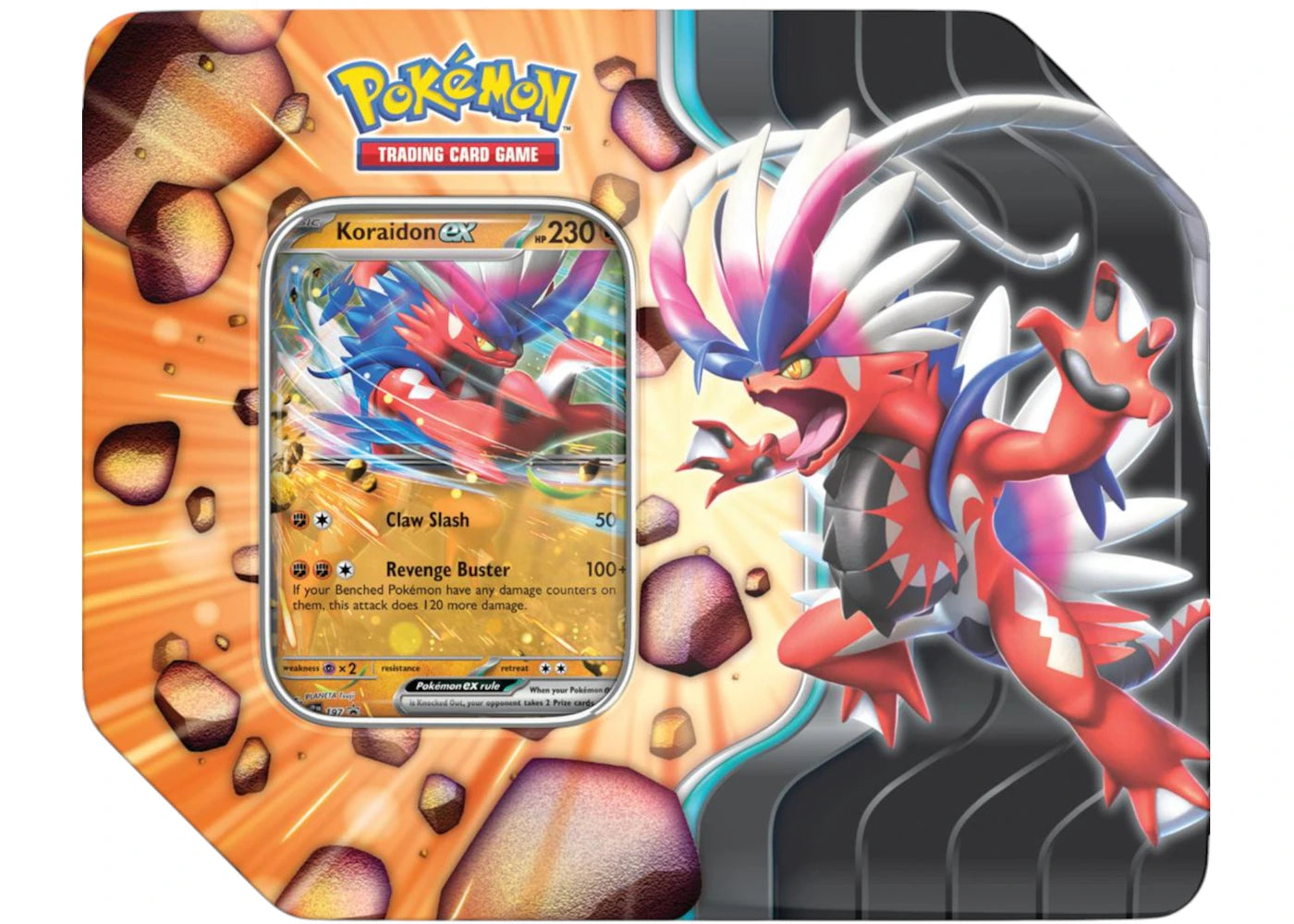 2025 Pokemon Scarlet & Violet Journey Together Koraidon Ex Slashing Legends Tin