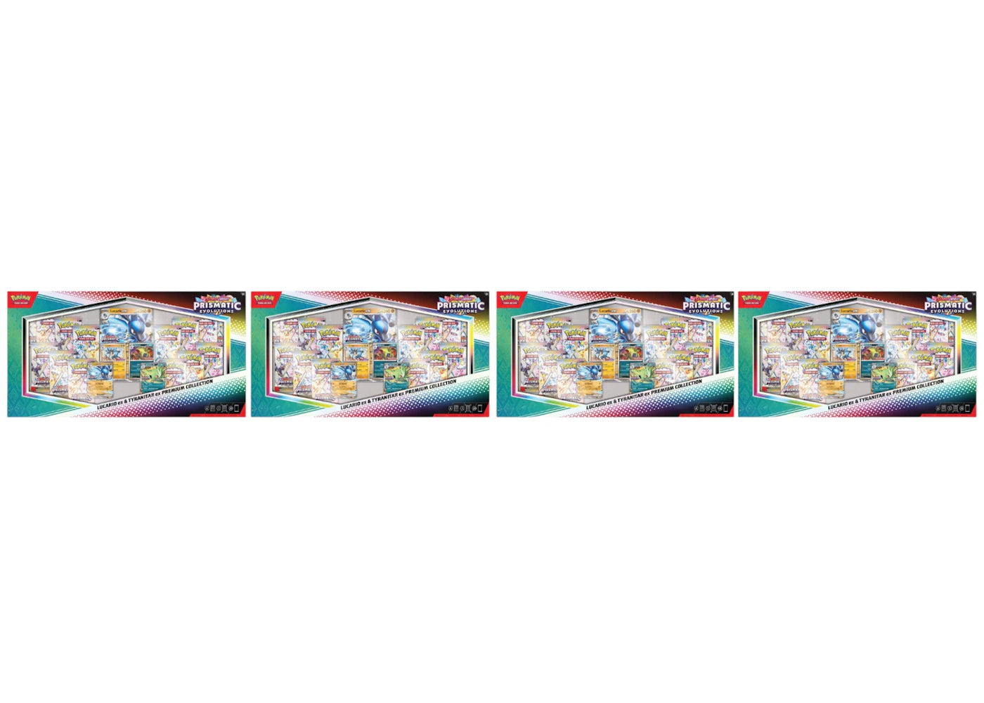 2025 Pokemon Scarlet & Violet Prismatic Evolutions Lucario Ex & Tyranitar Ex Premium Collection (Sam'S Club Exclusive) 4X Lot