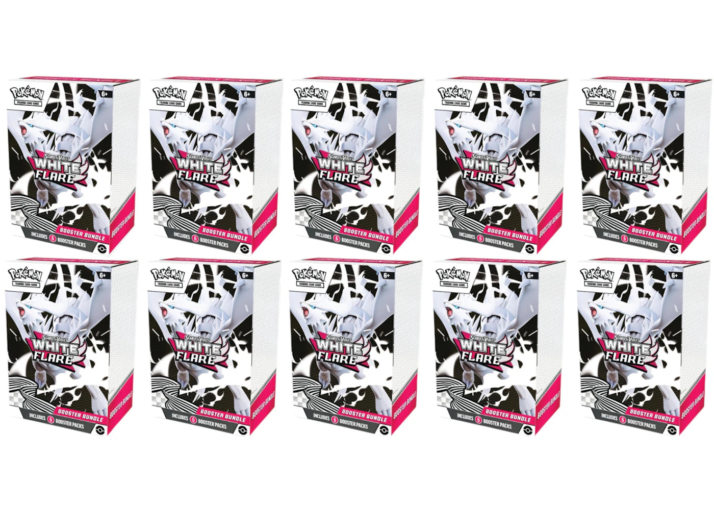 2025 Pokemon Scarlet & Violet White Flare Booster Bundle 10X Lot