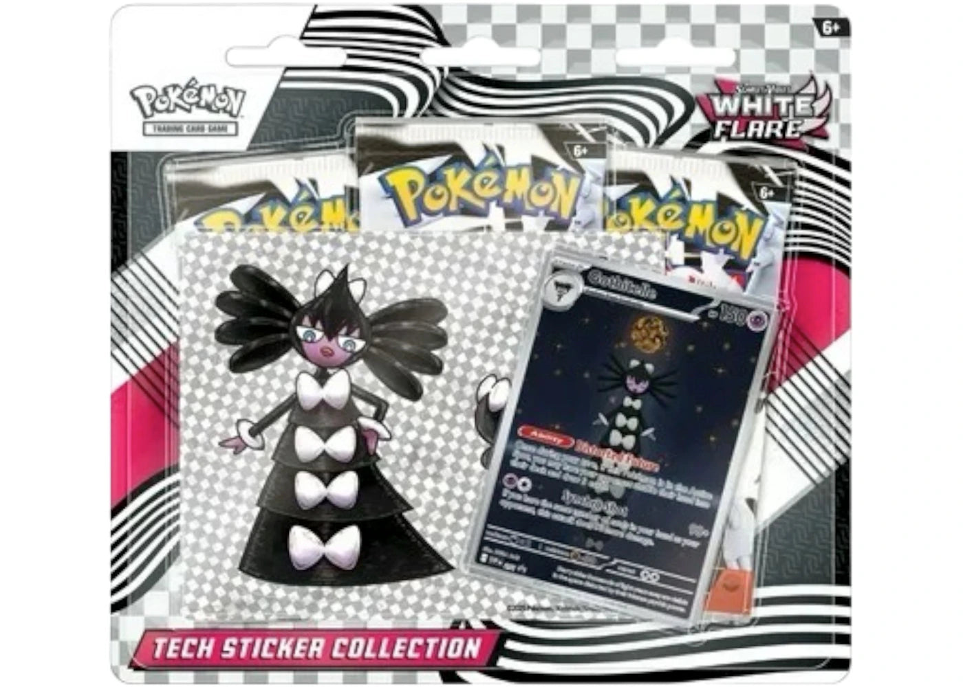 2025 Pokemon Scarlet & Violet White Flare Tech Sticker Collection Blister Pack