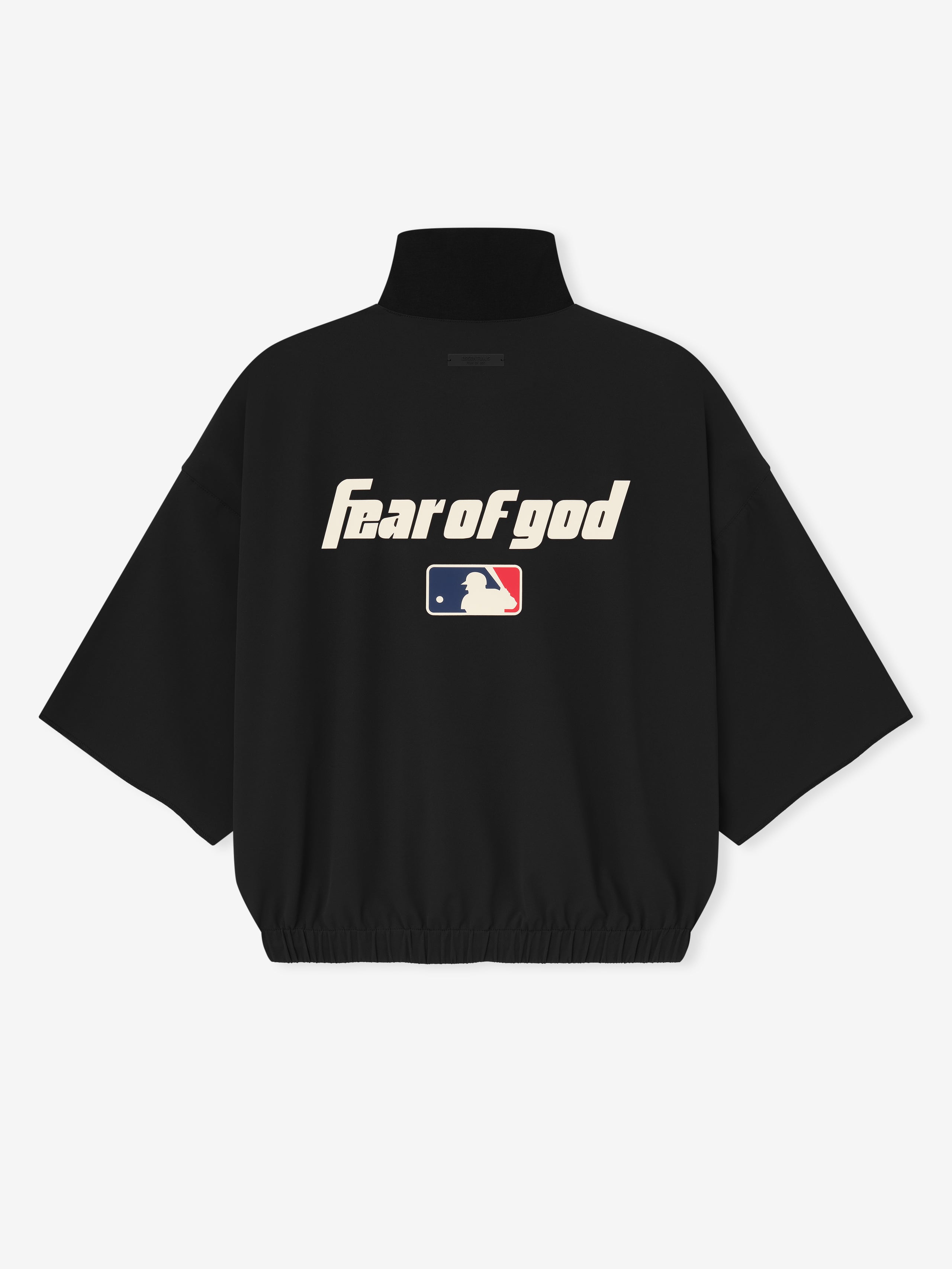 Essentials Mlb 3/4 Sleeve Half Zip Jacket Black