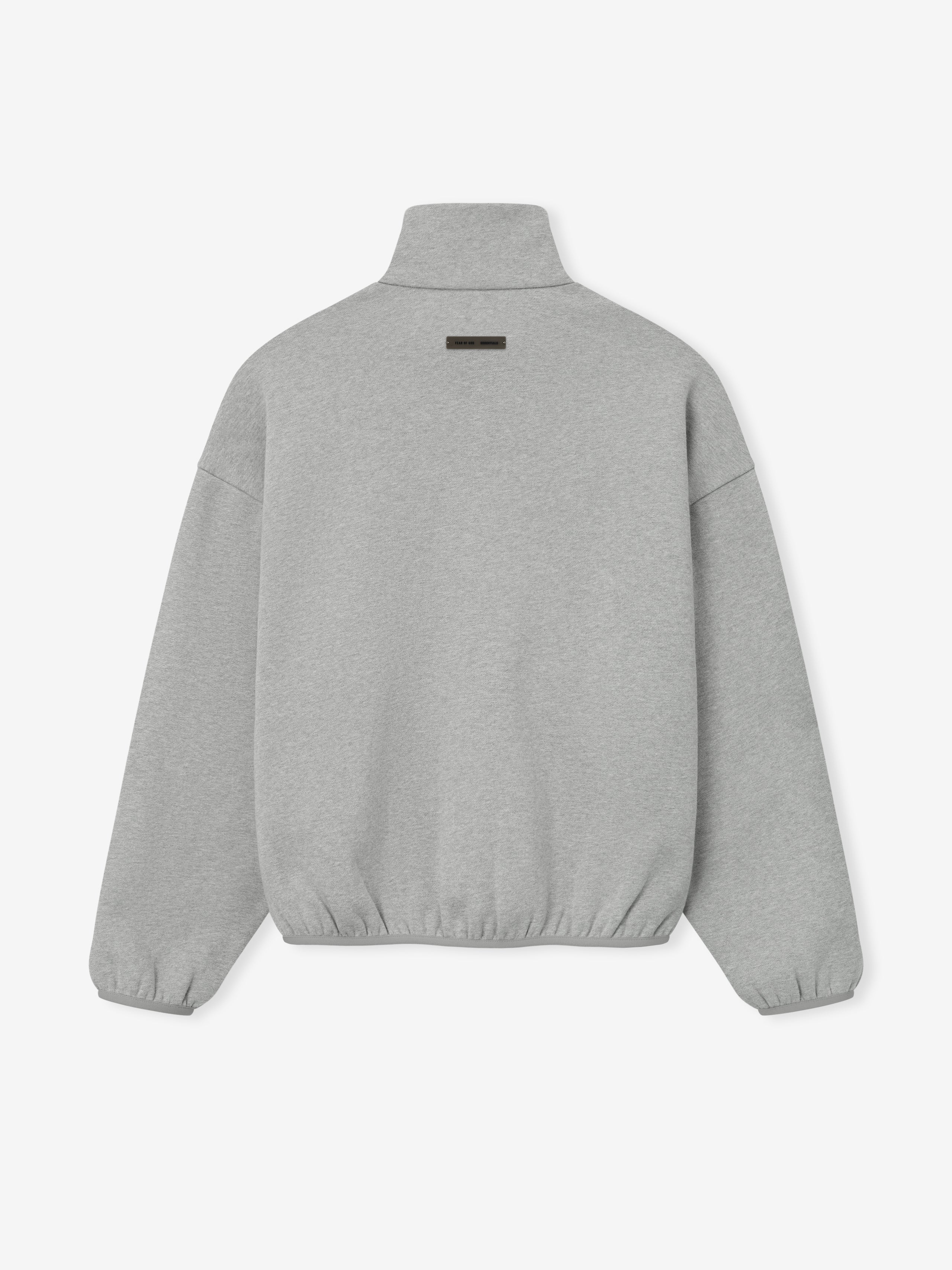 Essentials Modern Track Jacket With Piping Concrete Heather/Black