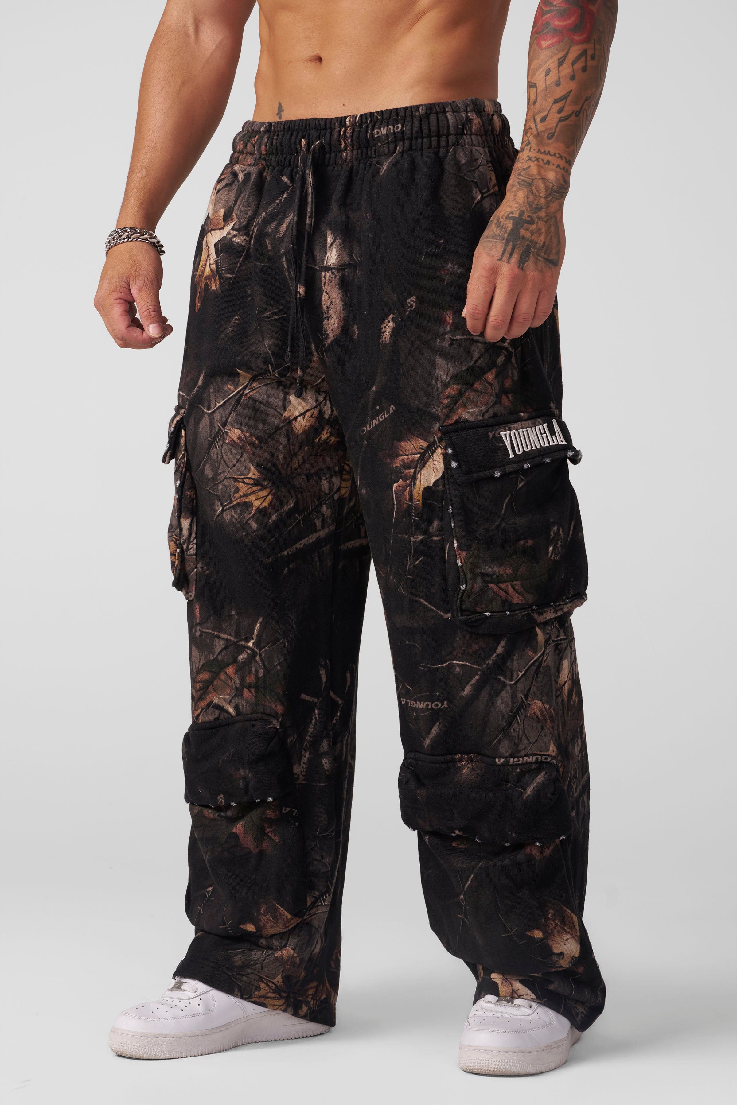 YoungLA 2033 - Heritage Camo Cargo Sweats Black Tree Camo
