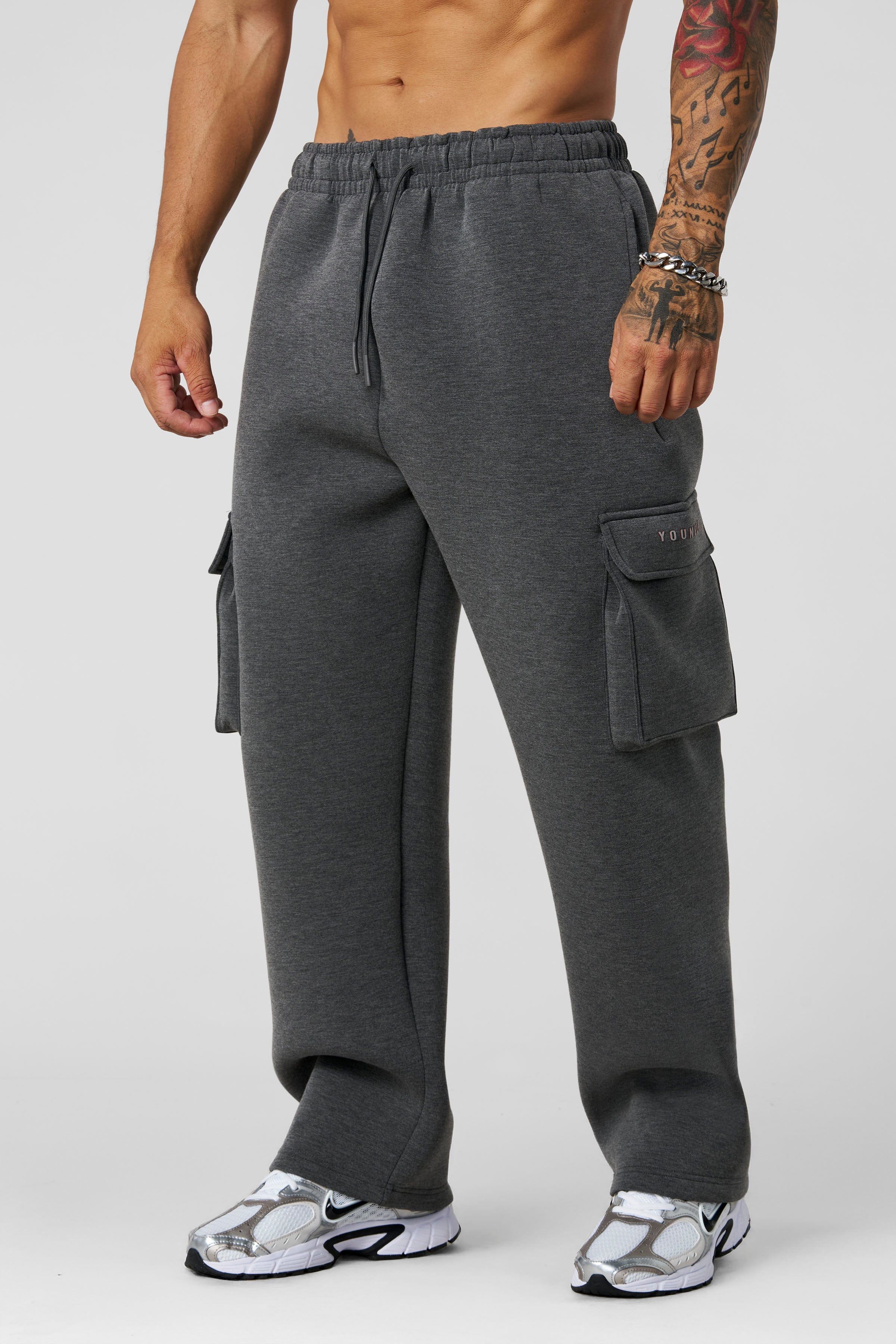 YoungLA 2047 - Scuba Cargo Sweats Charcoal Heather