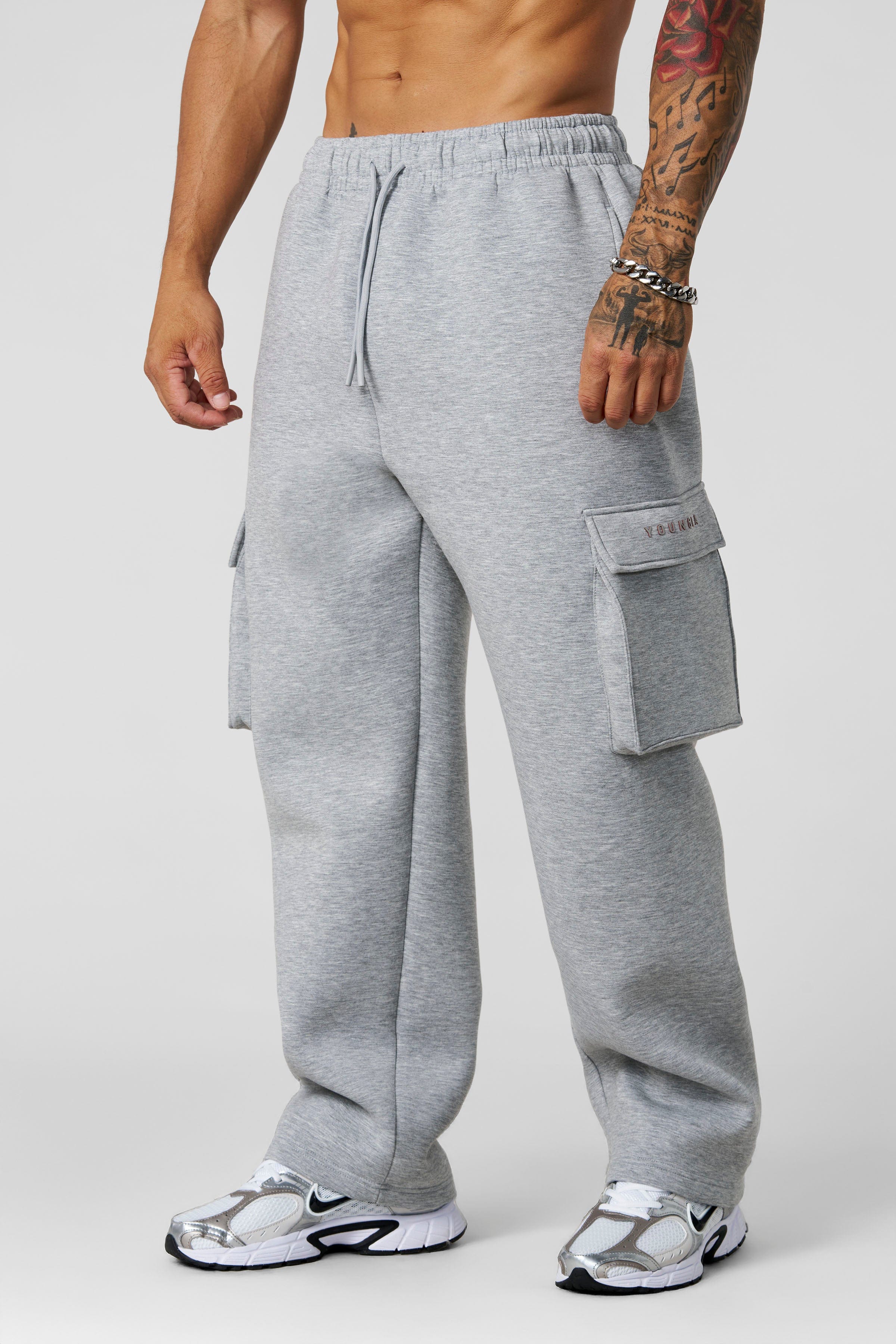 YoungLA 2047 - Scuba Cargo Sweats Heather Grey