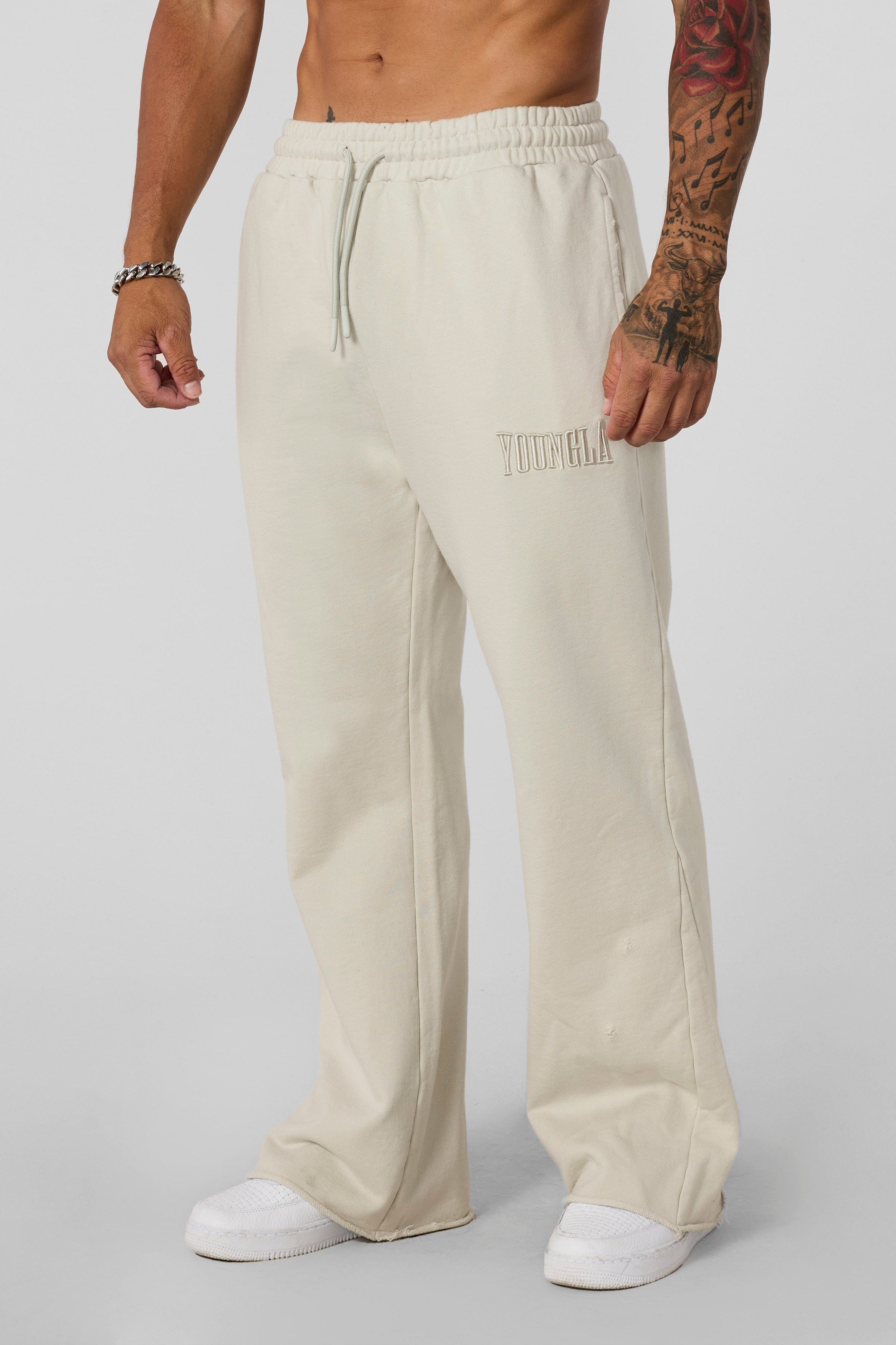 YoungLA 2077 - Flare Sweats Bone Wash