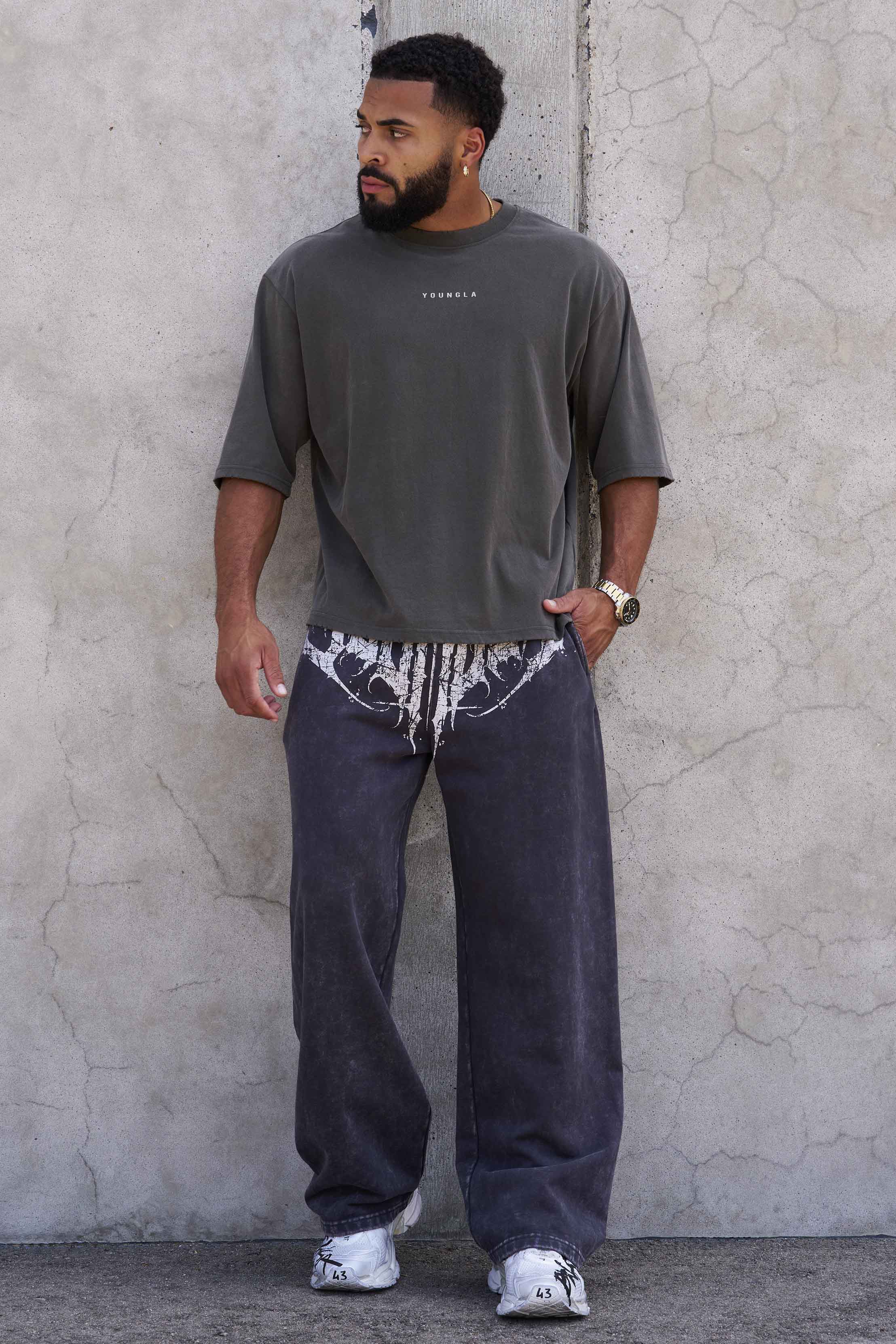 YoungLA 2079 - Dark Wave Joggers Charcoal Wash