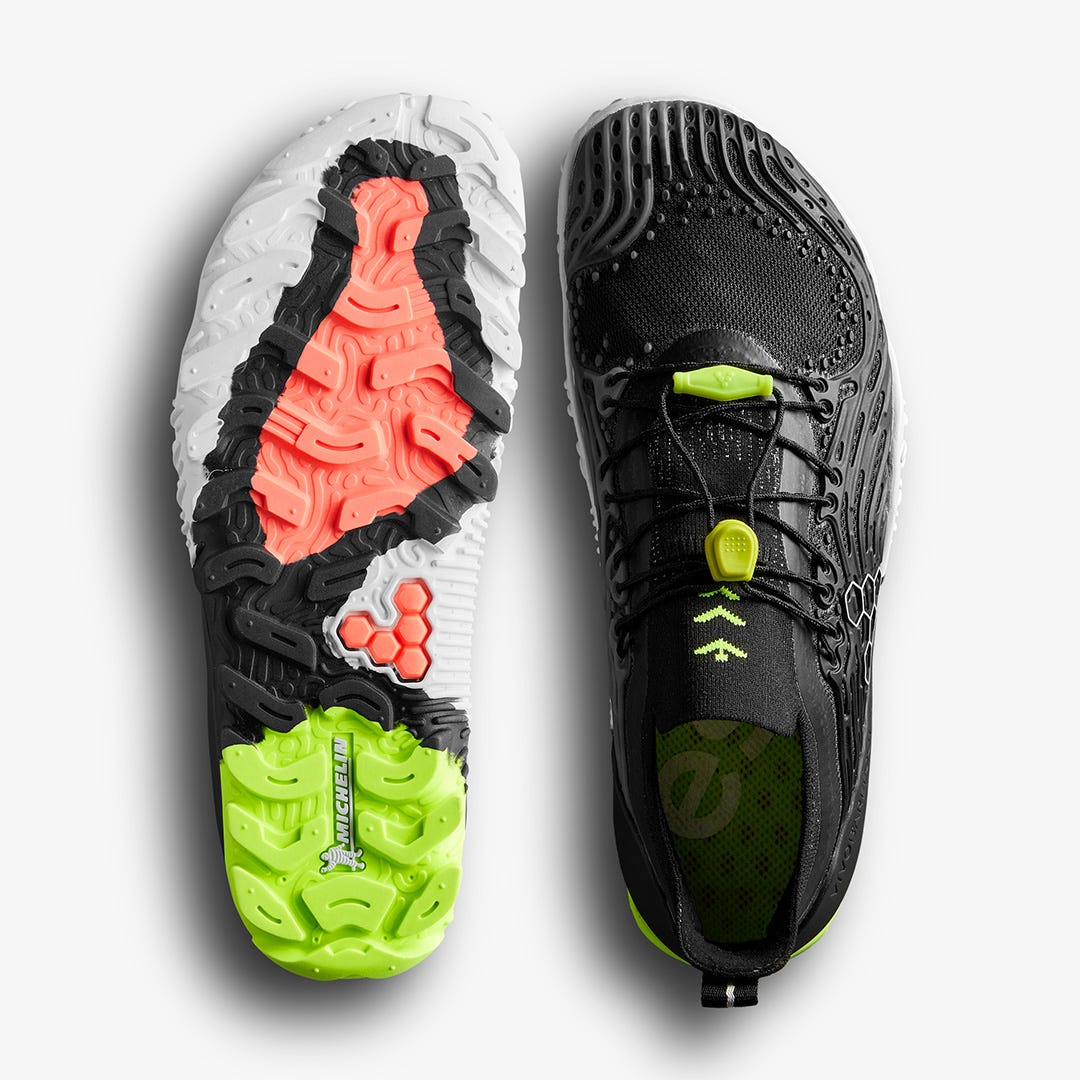Vivobarefoot Hydra Esc Womens Obsidian-Safety Yellow