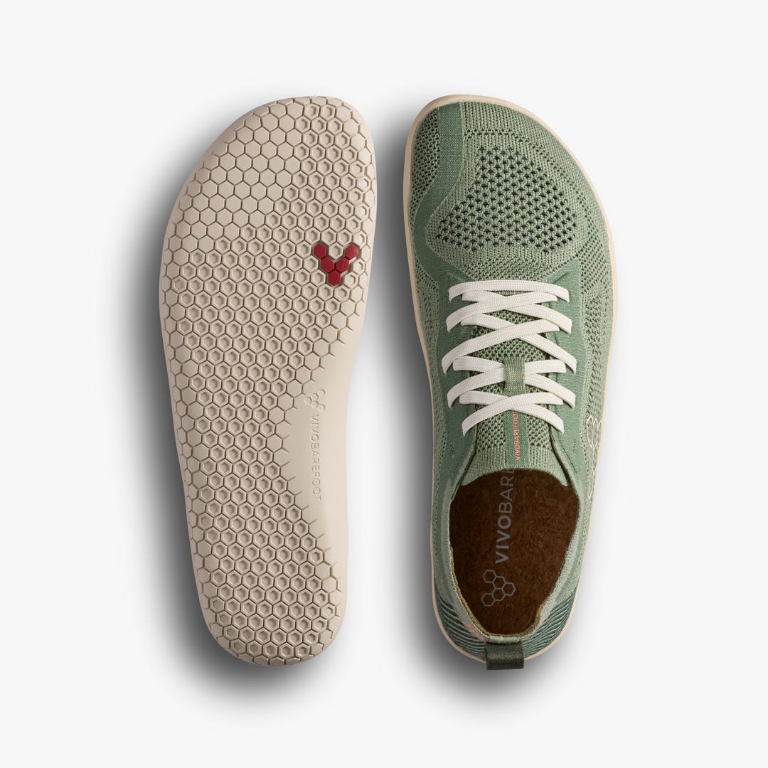 Vivobarefoot Primus Lite Knit Natural Womens Dusty Green