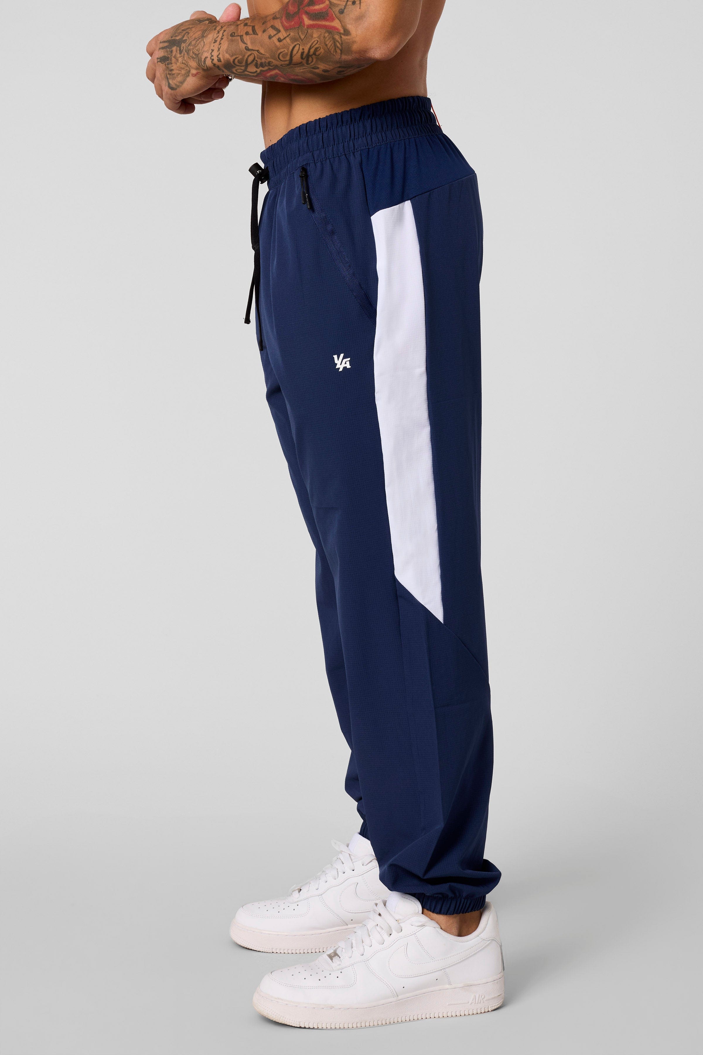 YoungLA 2104 - Side Stripe Workout Joggers Navy