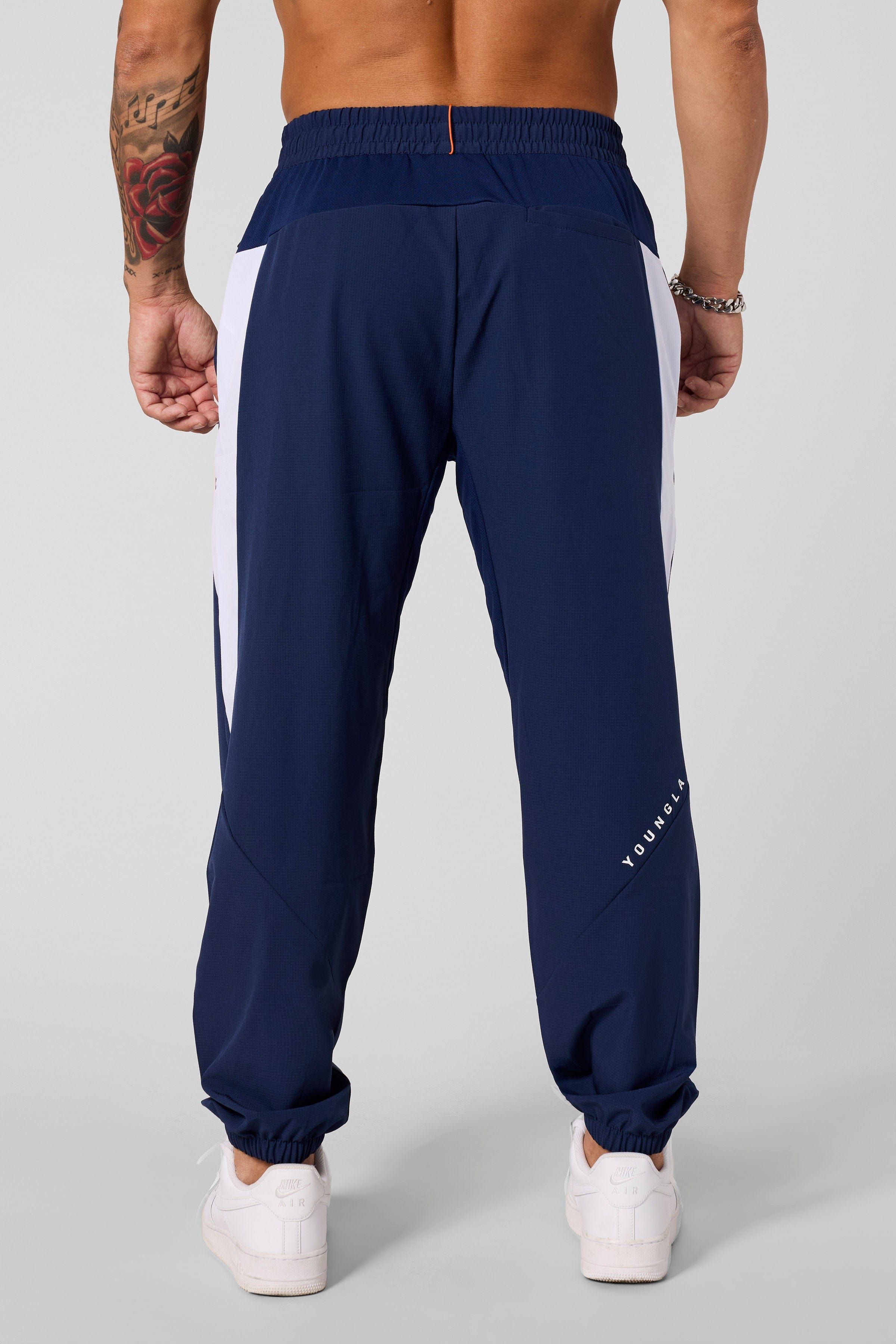 YoungLA 2104 - Side Stripe Workout Joggers Navy