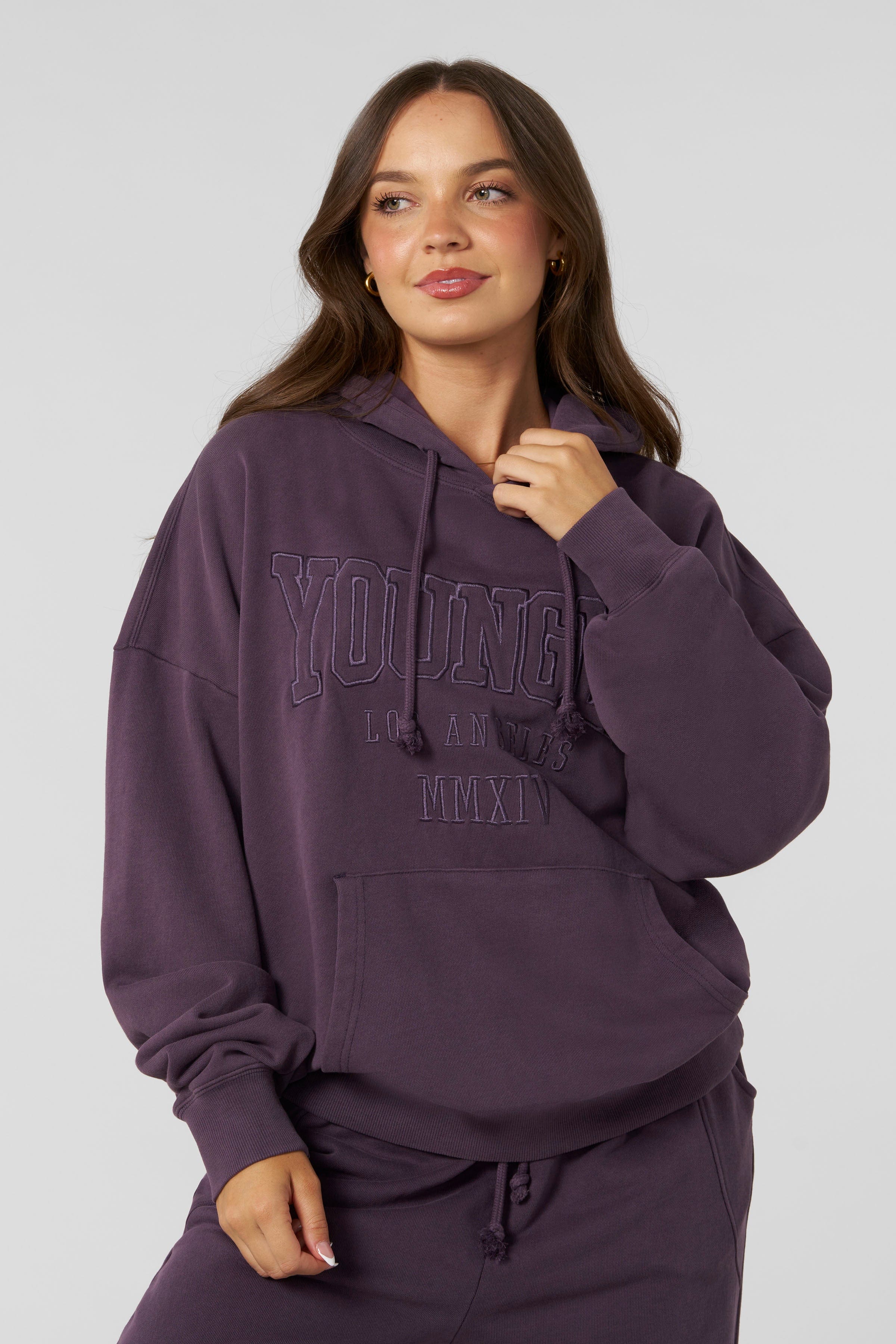 YoungLA W542 - Mineral Hoodie Purple