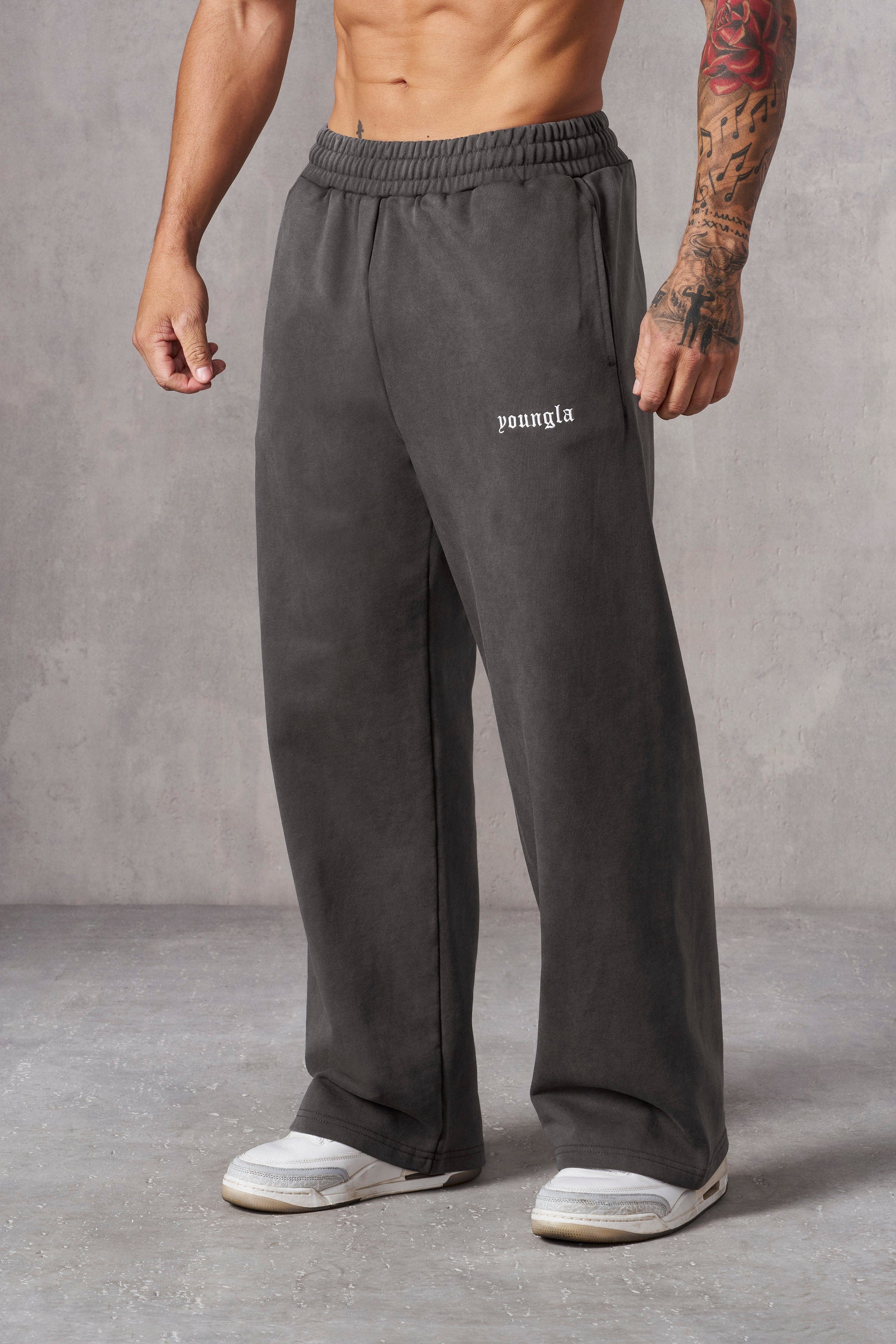 YoungLA 2111 - Classic Baggy Sweats Grey Wash