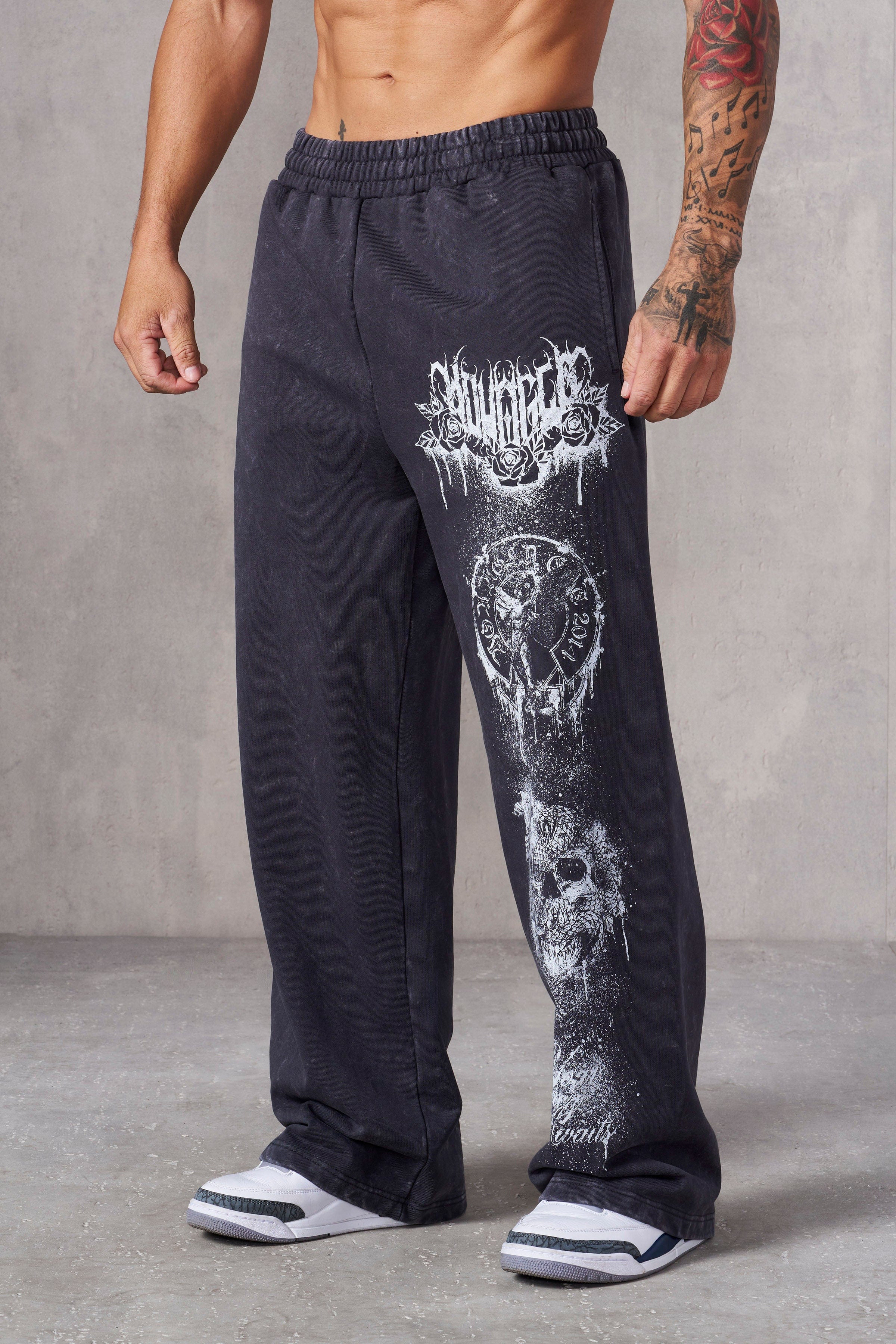 YoungLA 2116 - Dynasty Sweats Charcoal Wash