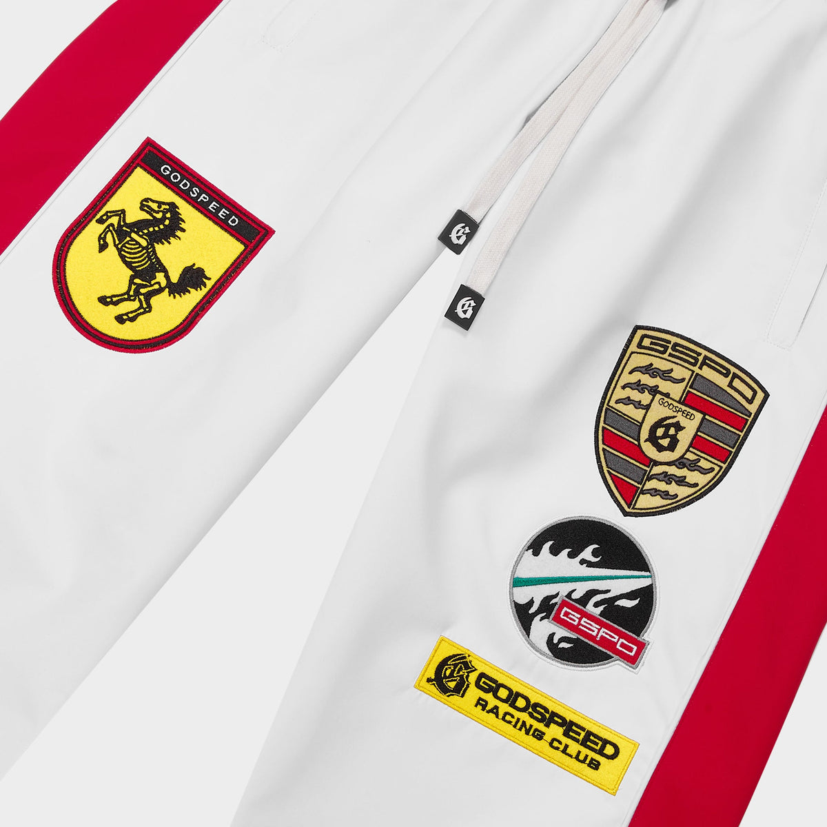 Godspeed Grc Trackpants (White / Blk / Red)