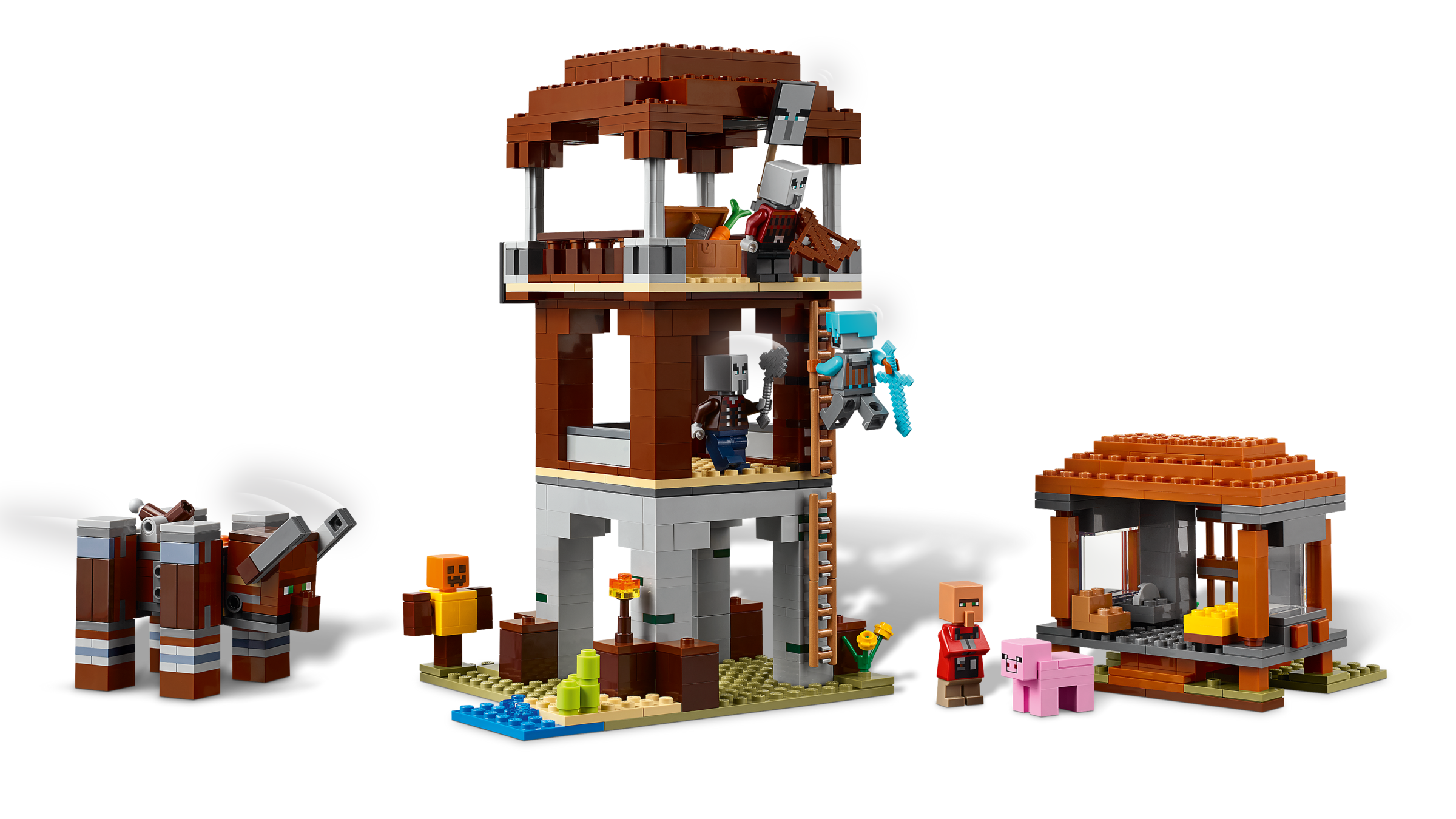 Lego The Pillager Outpost and Ravager