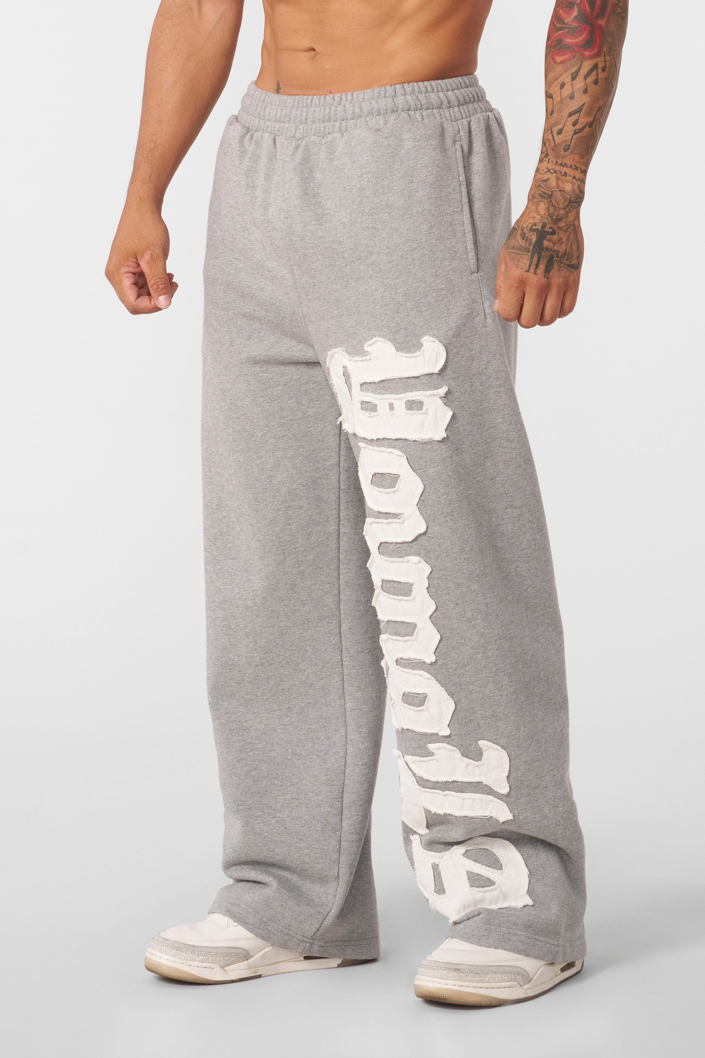 YoungLA 2127 - Big Patch Sweats Heather Grey