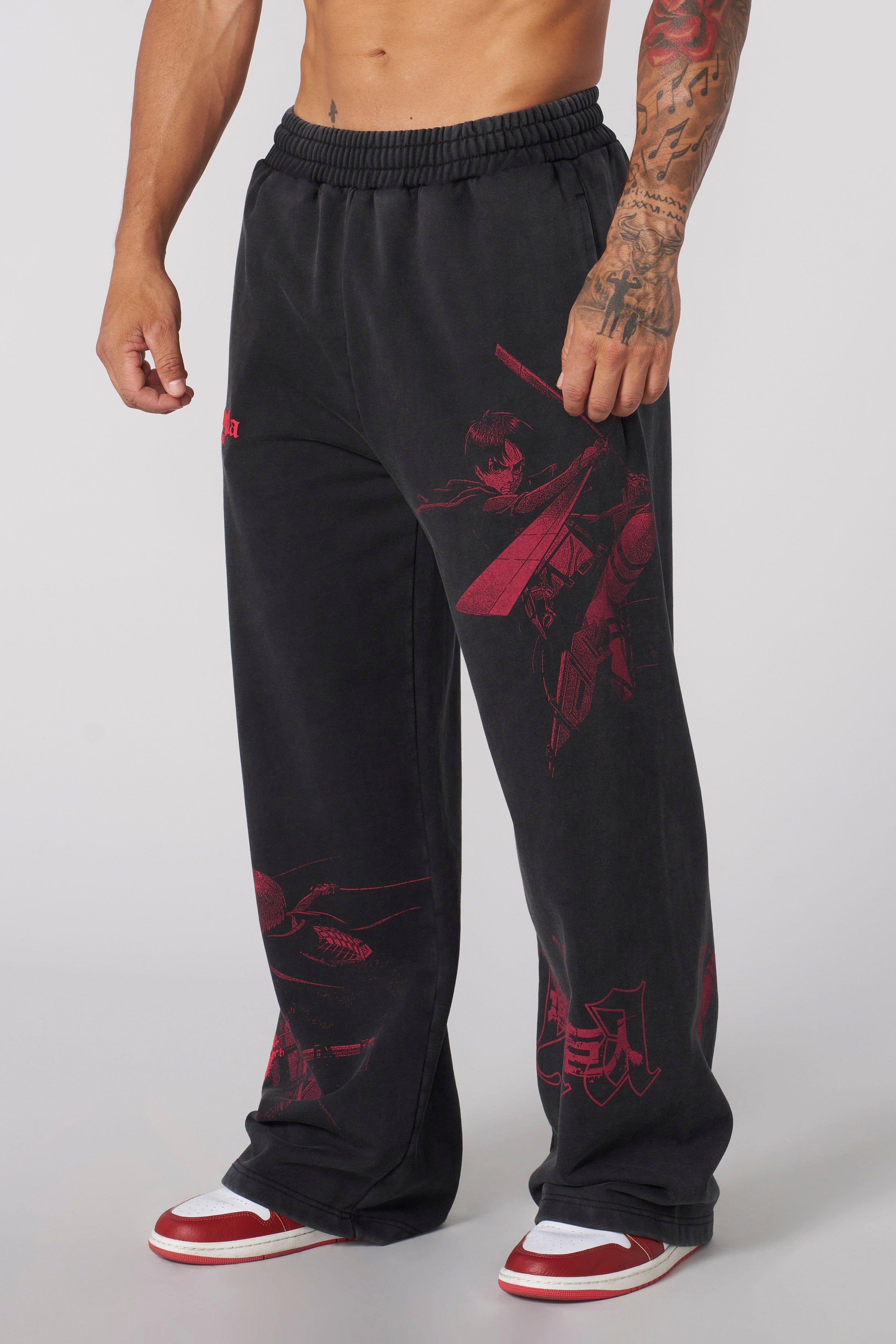YoungLA 2128 - AOT x YLA Baggy Joggers The Hunters