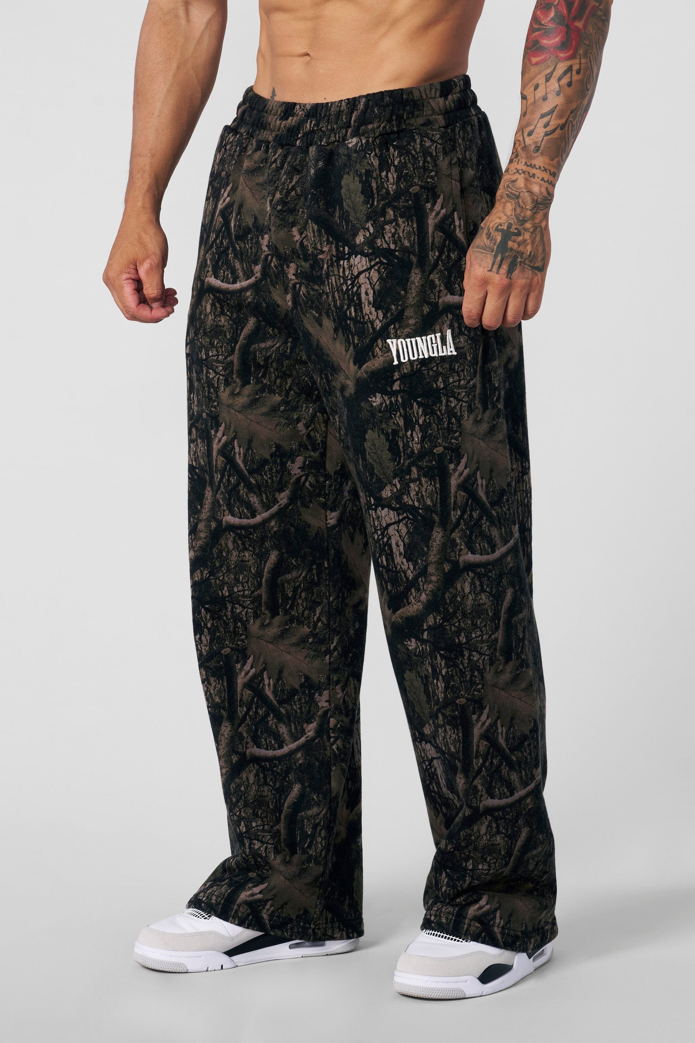 YoungLA 2133 - Tree Camo Baggy Sweats Dark Tree Camo