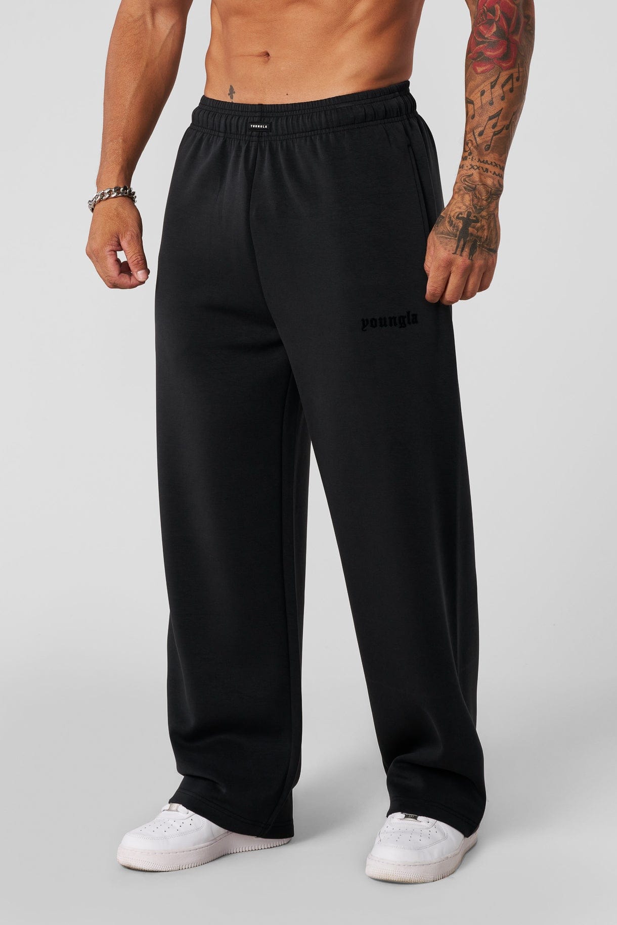 YoungLA 2141 - Soft AF No Cuff Sweats Charcoal