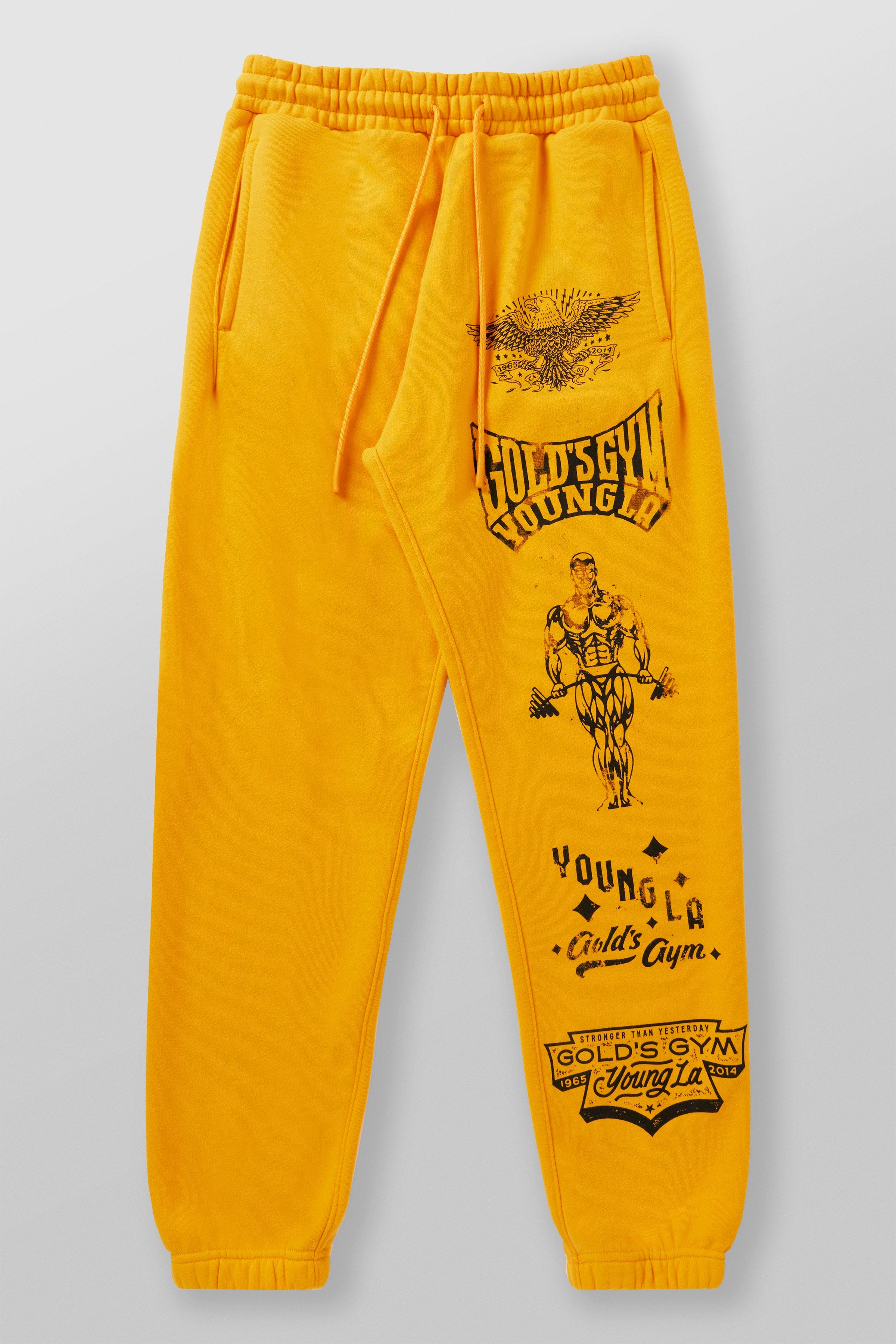 YoungLA 2143 - Golds Gym Immortal Joggers Yellow Wash