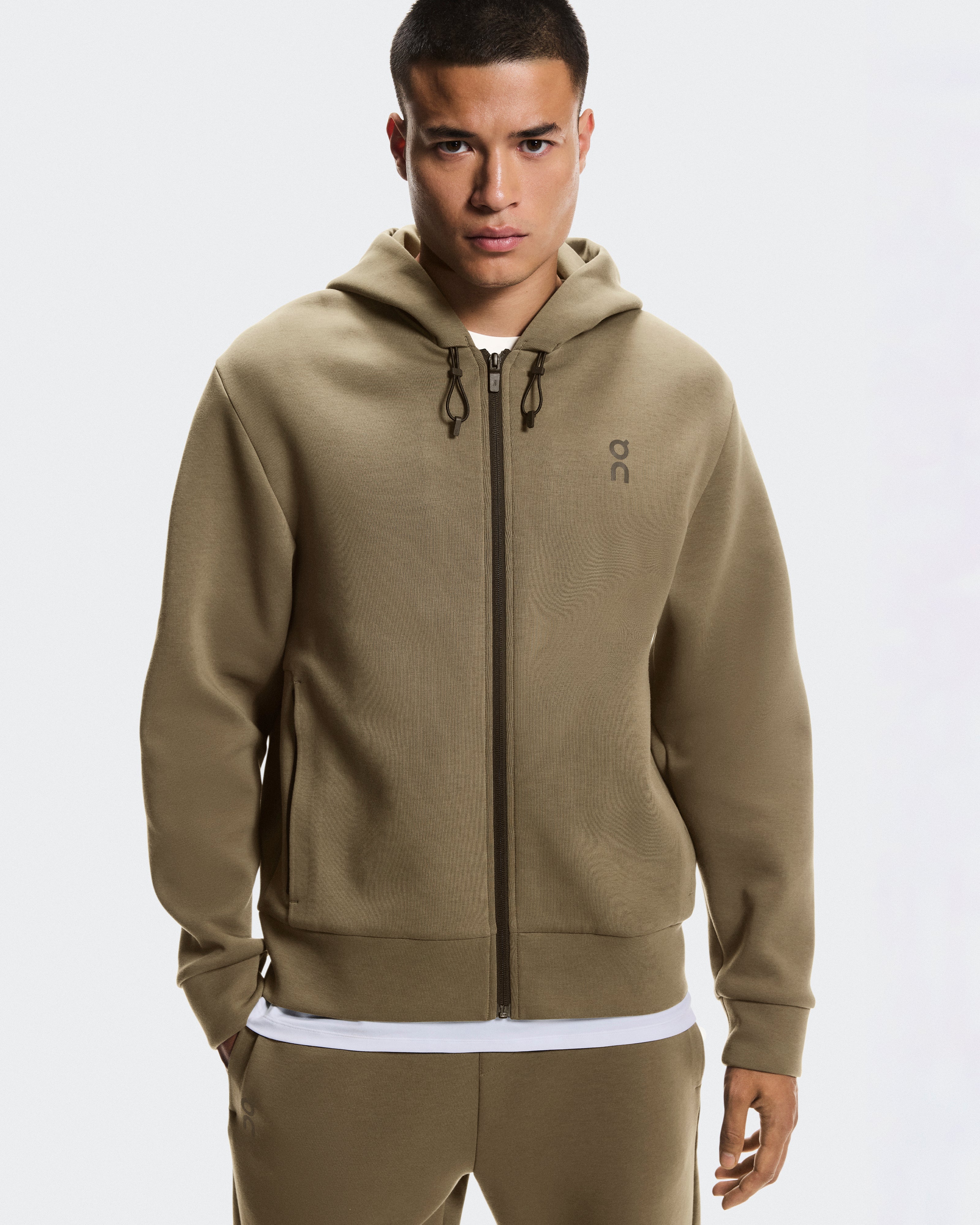 On Focus Tech Zip Hoodie Kalamata