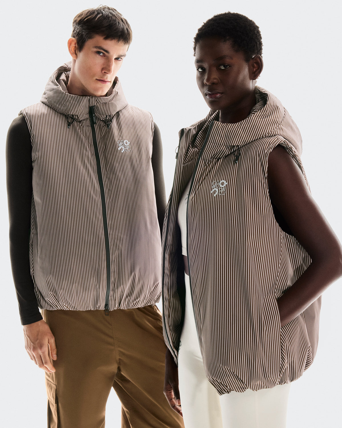 On Puffer Vest Loewe Brown | Pink