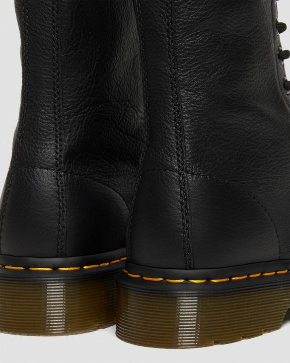 Dr Martens 1490 Virginia Leather Mid Calf Boots - Black