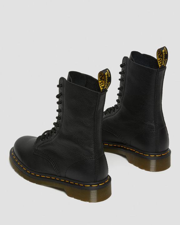 Dr Martens 1490 Virginia Leather Mid Calf Boots - Black