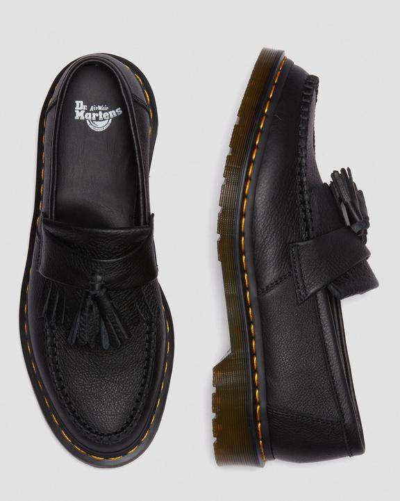 Dr Martens Adrian Women'S Virginia Leather Tassel Loafers - Black