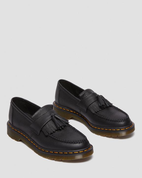 Dr Martens Adrian Women'S Virginia Leather Tassel Loafers - Black