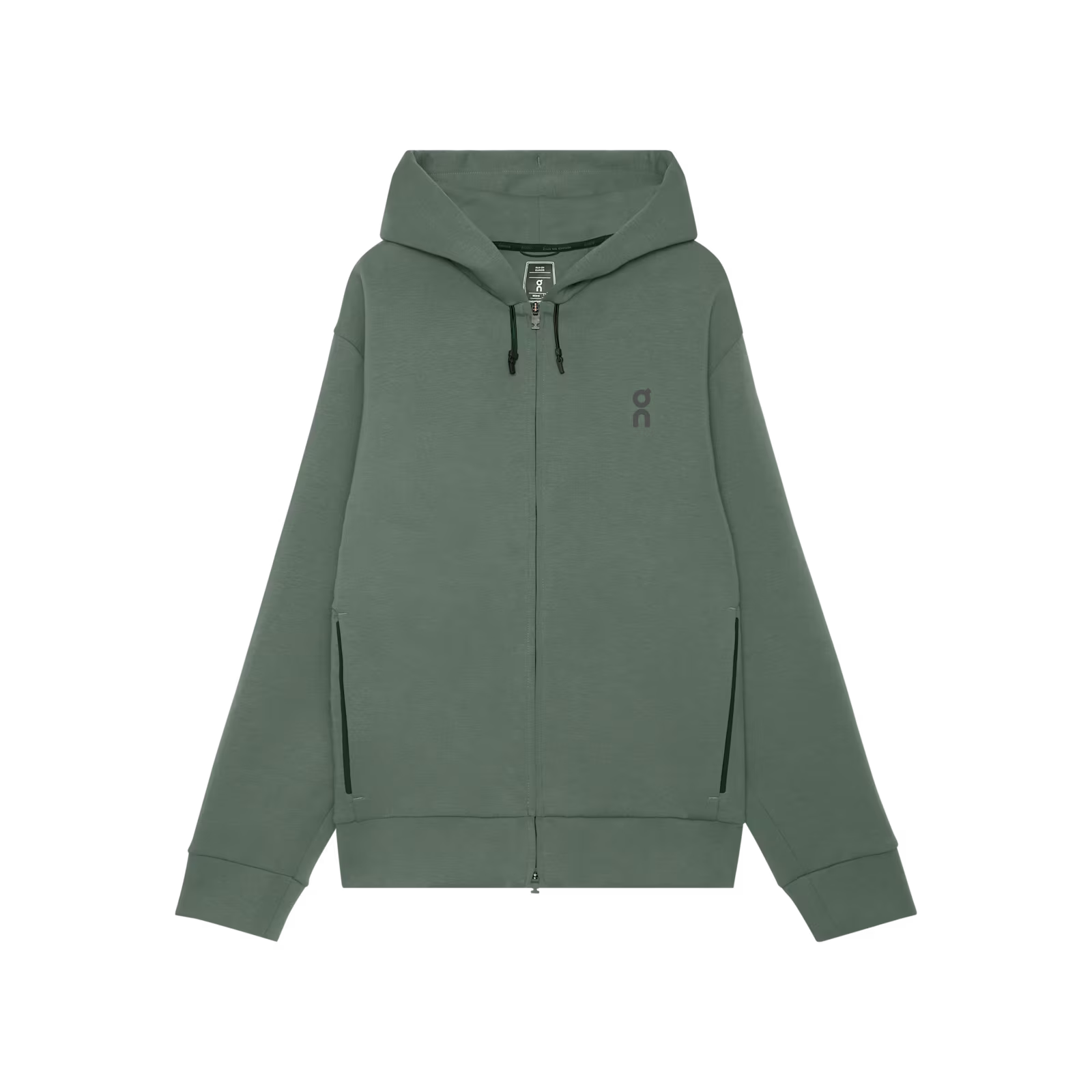 On Focus Tech Zip Hoodie Olive