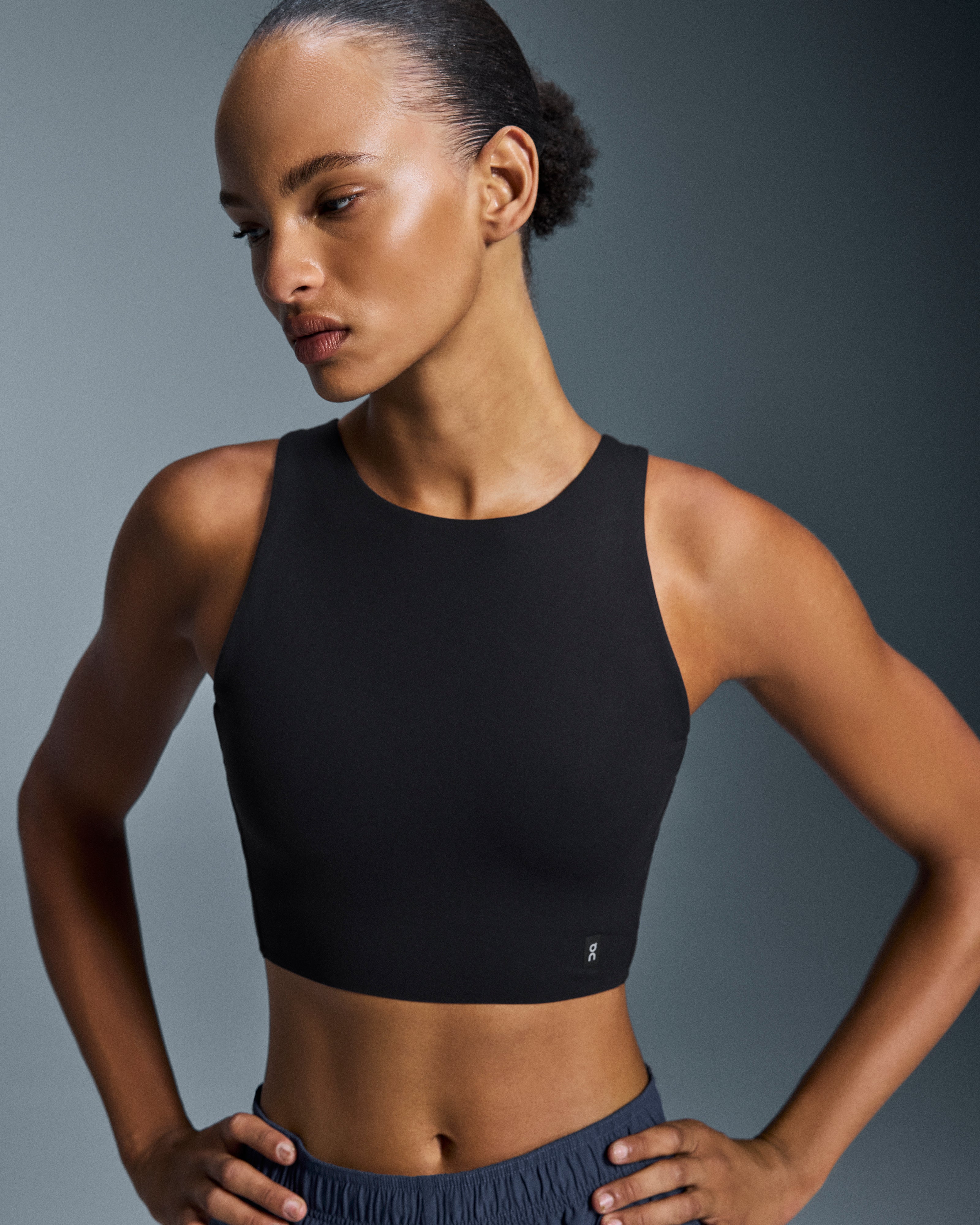 On Core 2-In-1 Crop Black (Women'S)
