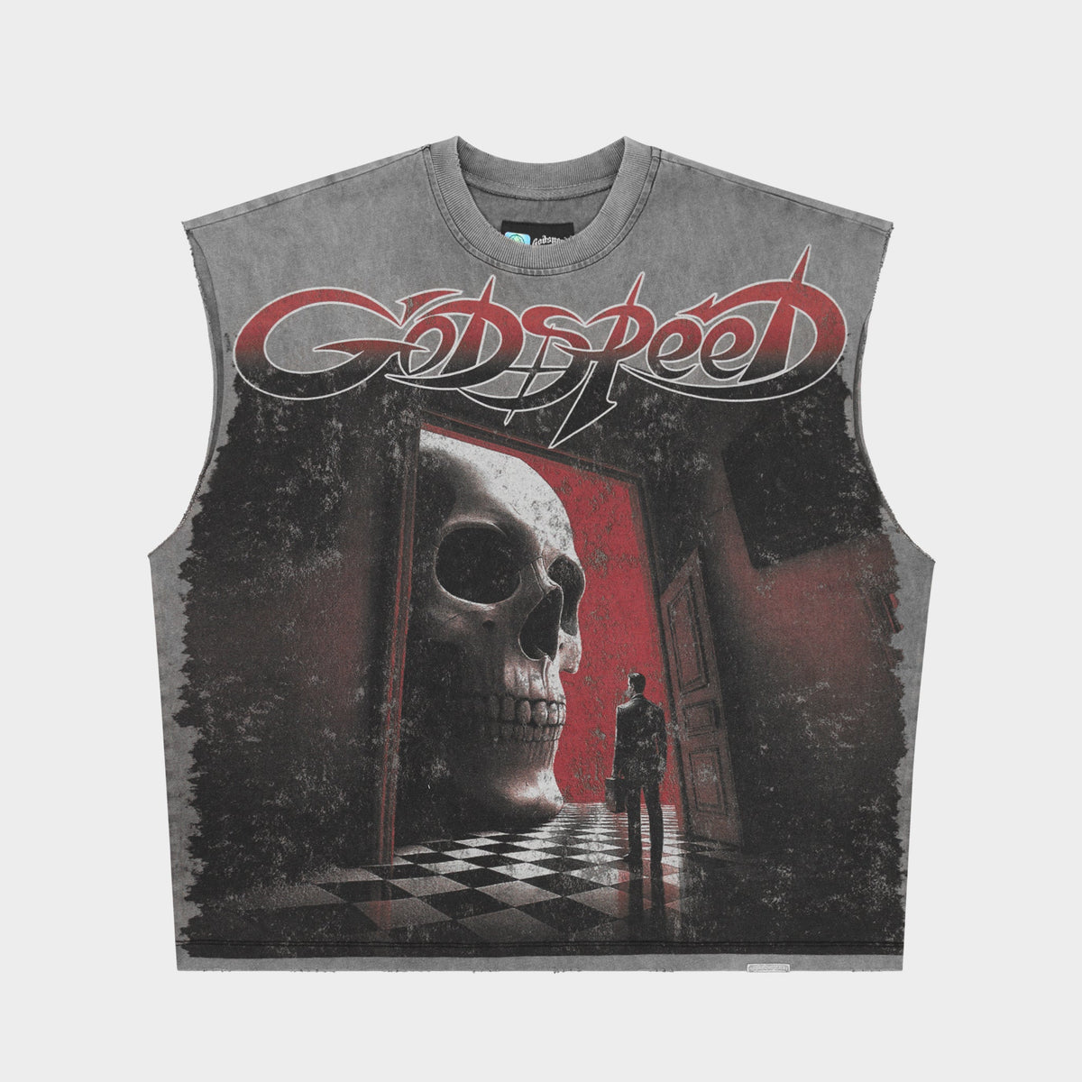 Godspeed Fate’s Doorstep Sleeveless T-Shirt (Grey Wash)