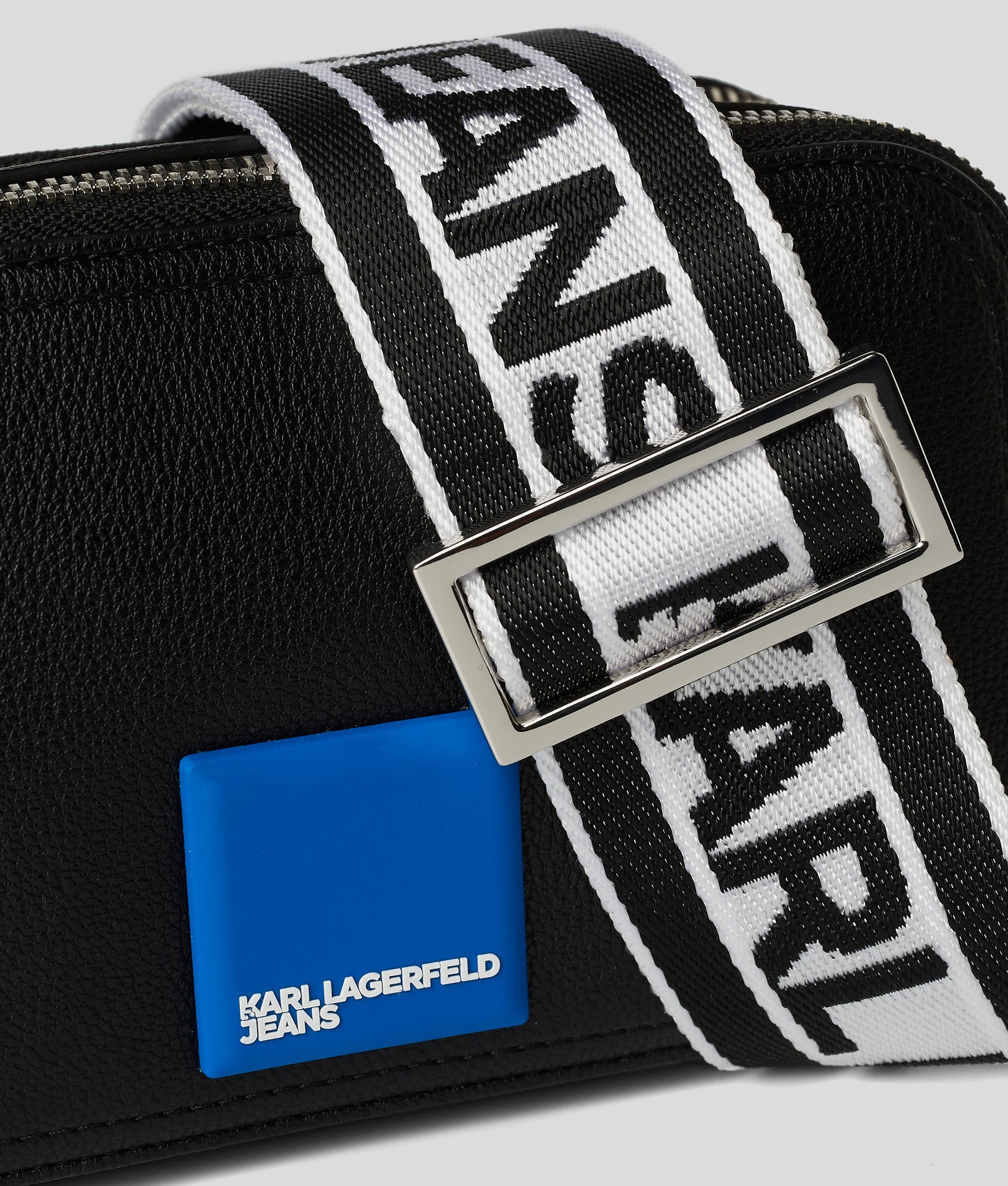 KarlLagerfeld Logo Patch Camera Bag Black