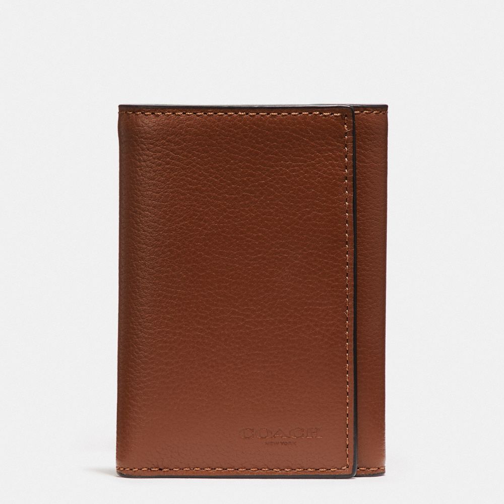 Coach Trifold Wallet Saddle