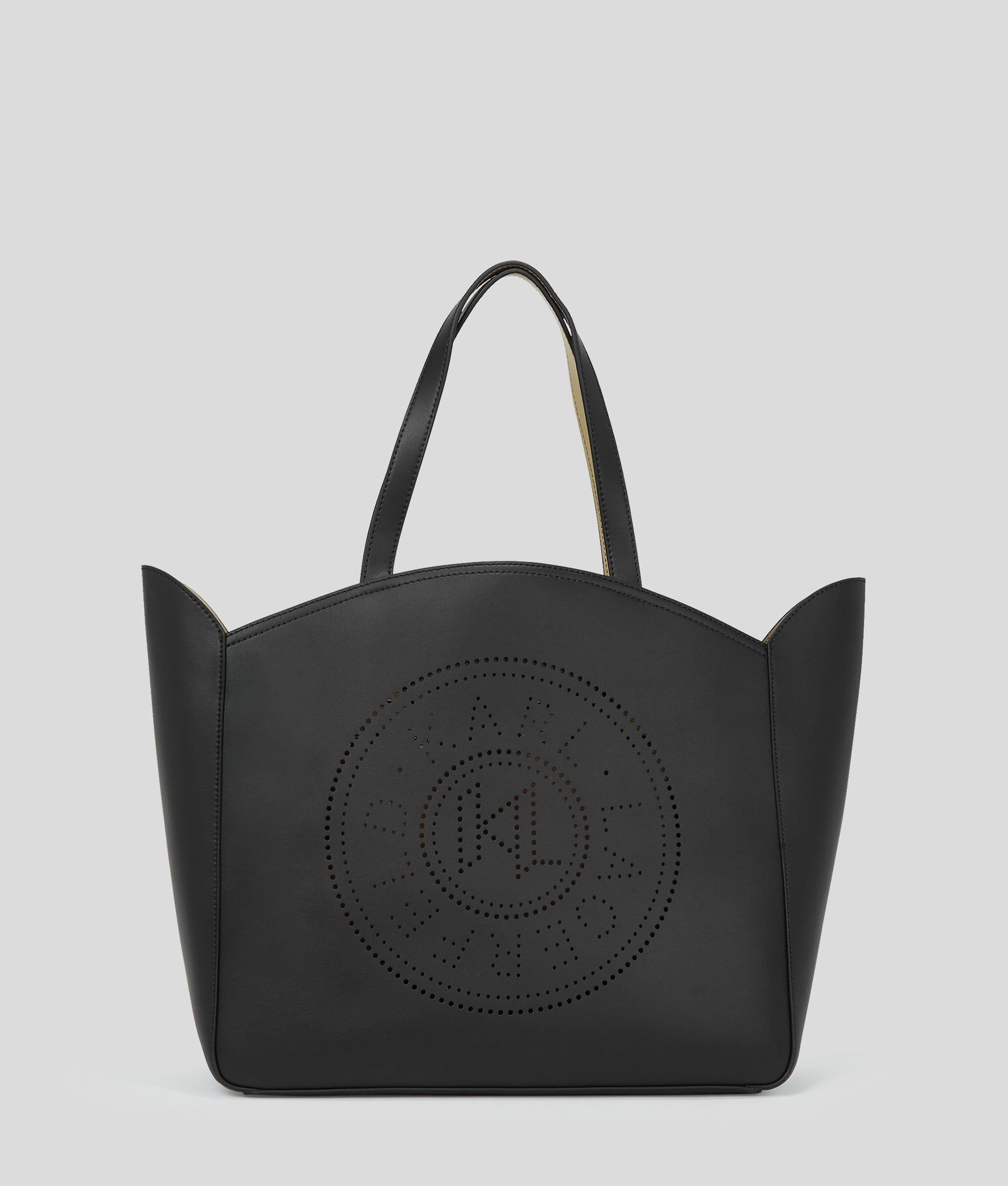 KarlLagerfeld Kcircle Large Perforated Tote Bag Black